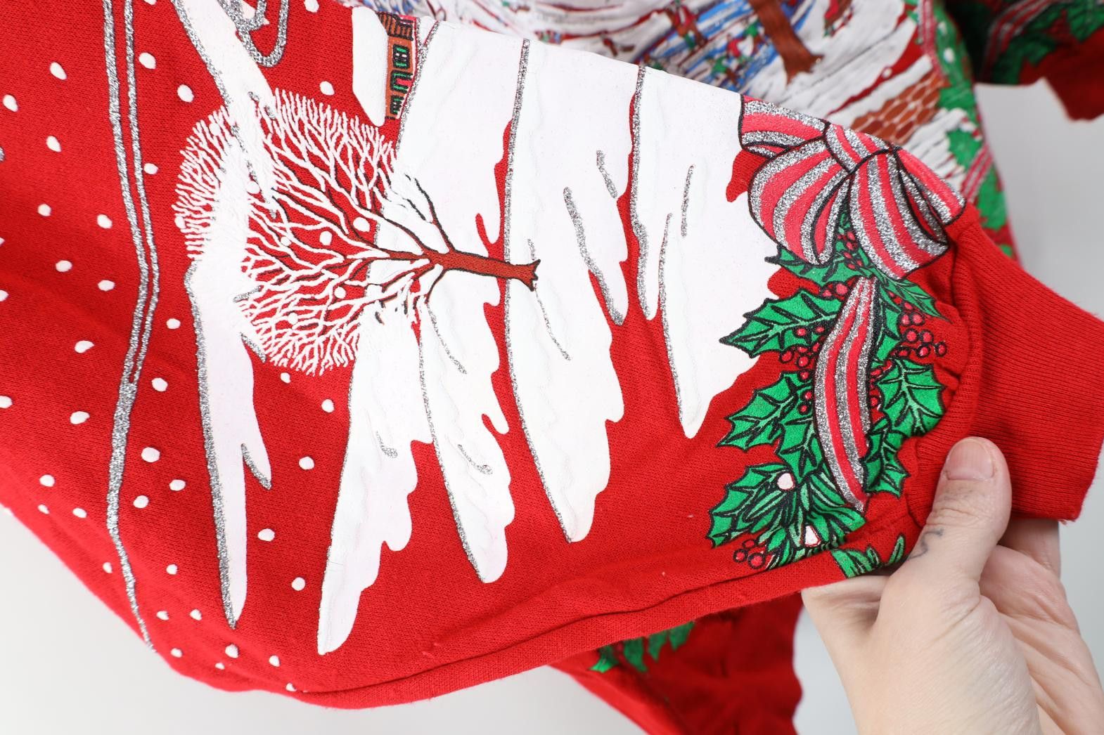 Vintage Vintage 90s Print Christmas Country Farmhouse Sweatshirt USA Size XXL / US 16-18 / IT 52-54 - 8 Thumbnail
