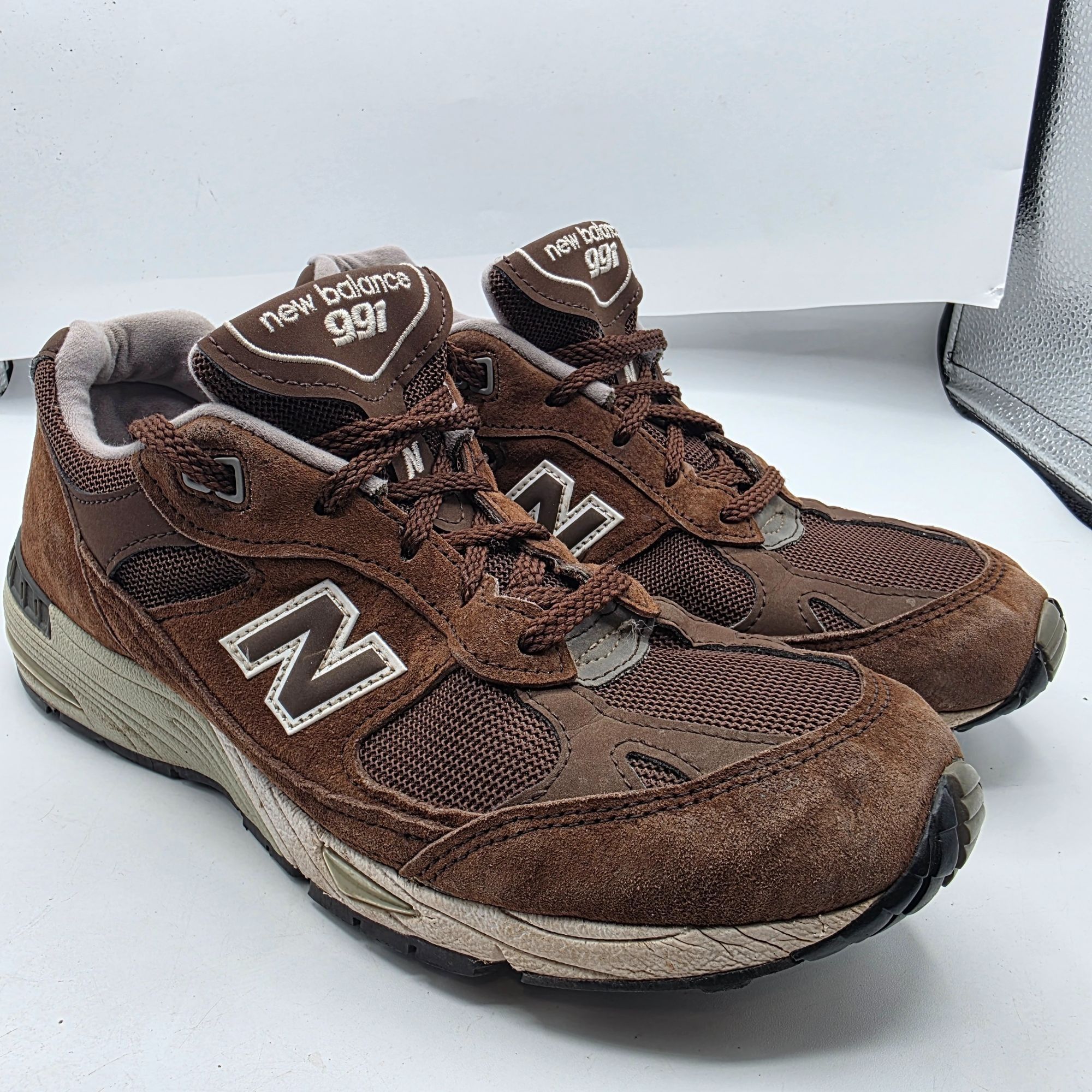 New Balance New Balance 991 Womens Size 8 Brown Casual Running Shoes Mad Size US 8 / EU 41 - 1 Thumbnail