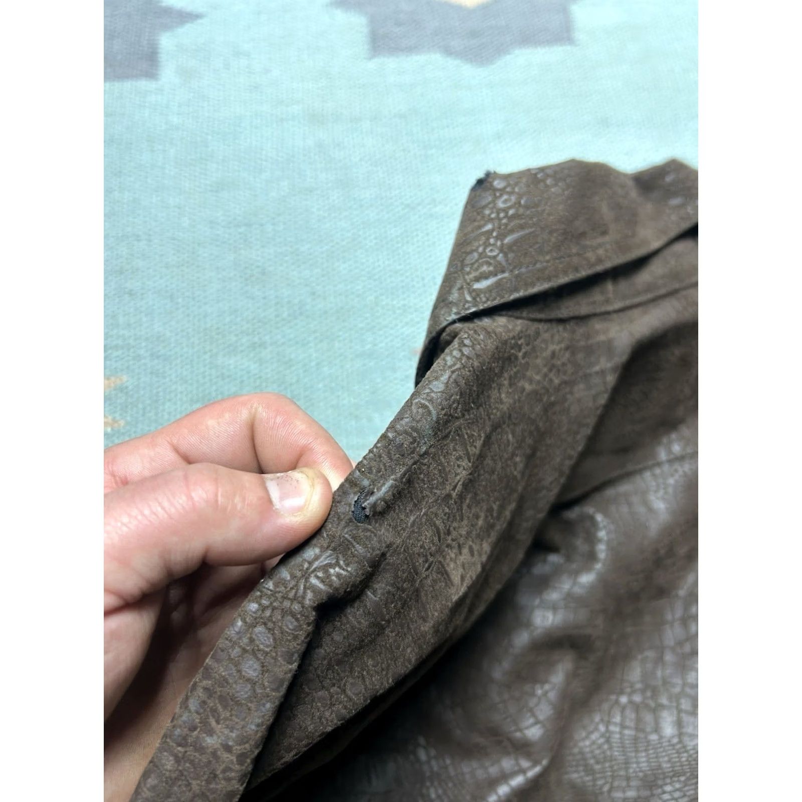 Guess GUESS Trucker Jacket 2XL Brown Faux Snakeskin Rayon Cotton Men’s Jacket Size US XXL / EU 58 / 5 - 7 Thumbnail
