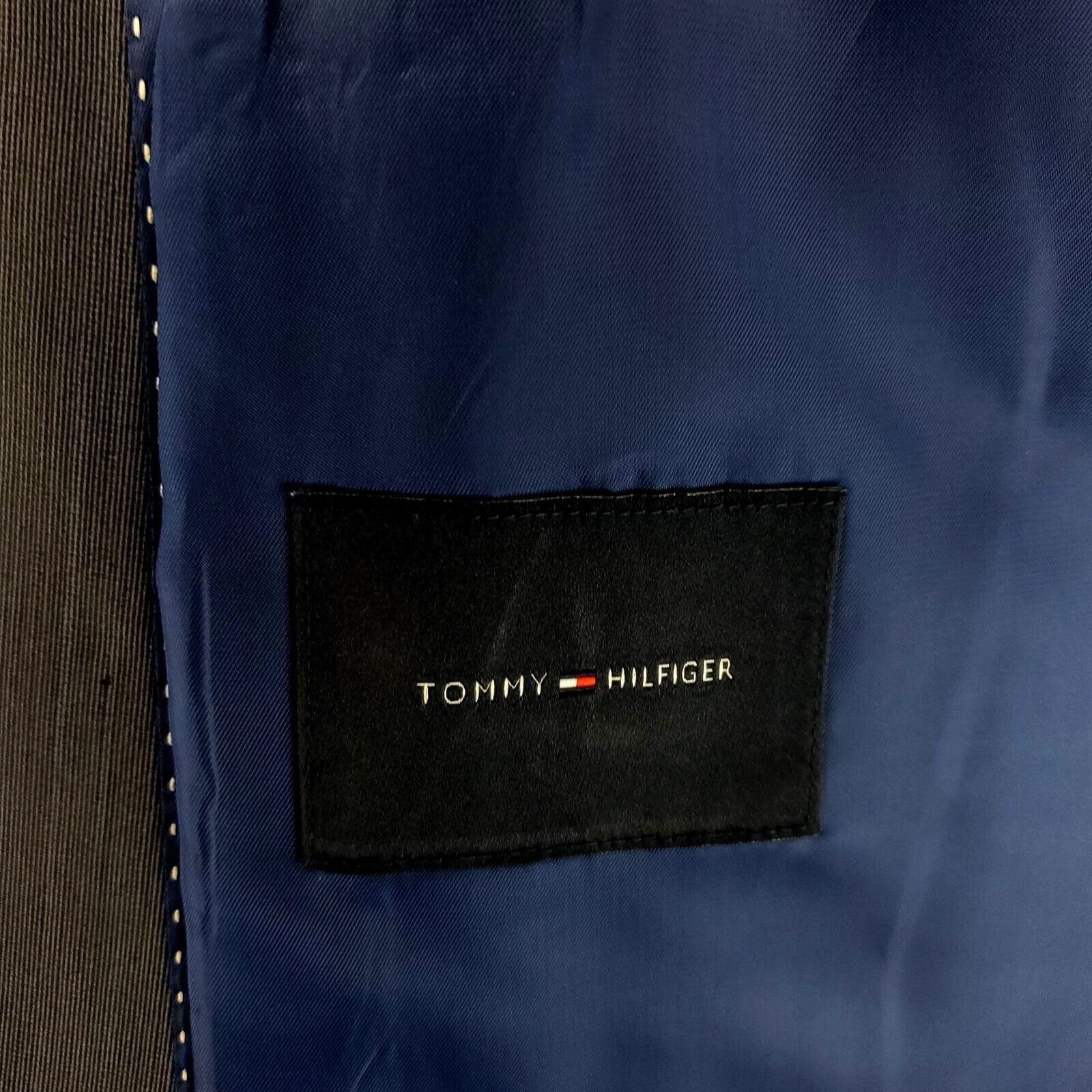 Tommy Hilfiger Tommy Hilfiger Wool Lycra 2 Button Suit Jacket 44R Blue Stri Size 44R - 8 Thumbnail
