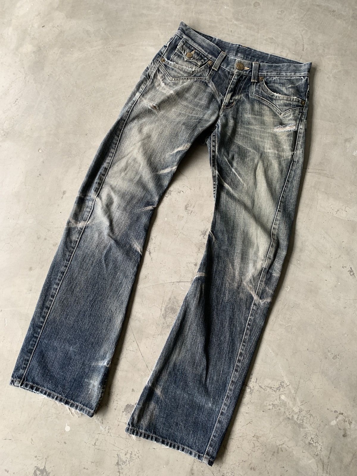 Japanese Brand Flare Denim RATTLE TRAP Japanese BootCut Denim Size US 32 / EU 48 - 2 Thumbnail