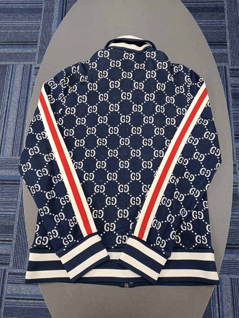 Gucci Gucci Full-print side striped long-sleeved zipper jacket 25 Size US M / EU 48-50 / 2 - 2 Thumbnail