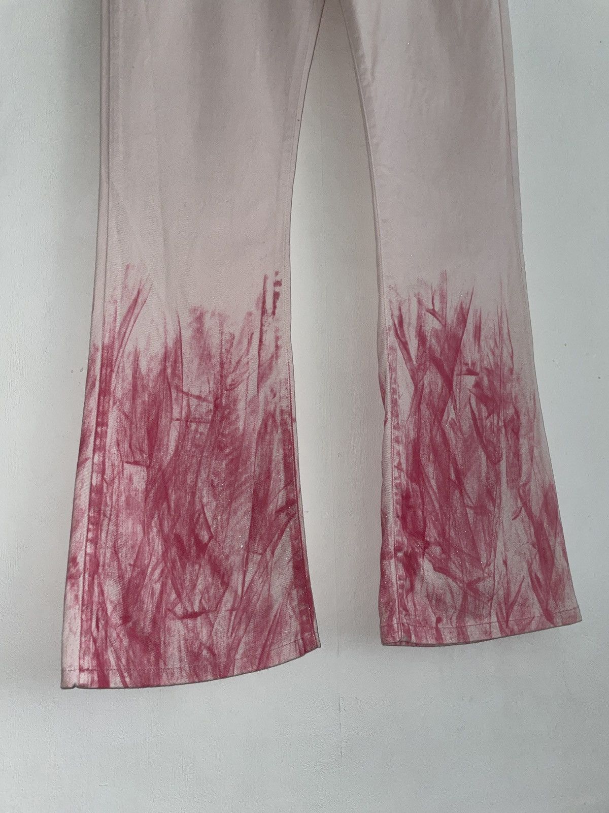 Miss Sixty Miss Sixty Pink Shiny Flared Jeans Size 28" / US 6 / IT 42 - 3 Thumbnail