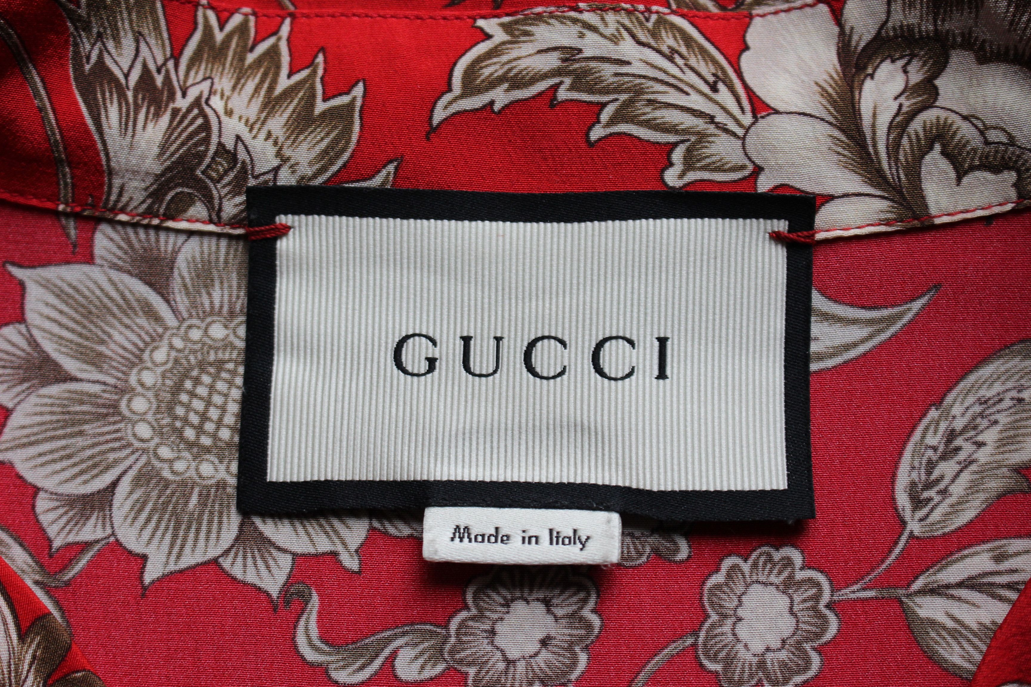 Gucci FREE SHIPPING!! - Silk floral shirt Size US XL / EU 56 / 4 - 4 Thumbnail