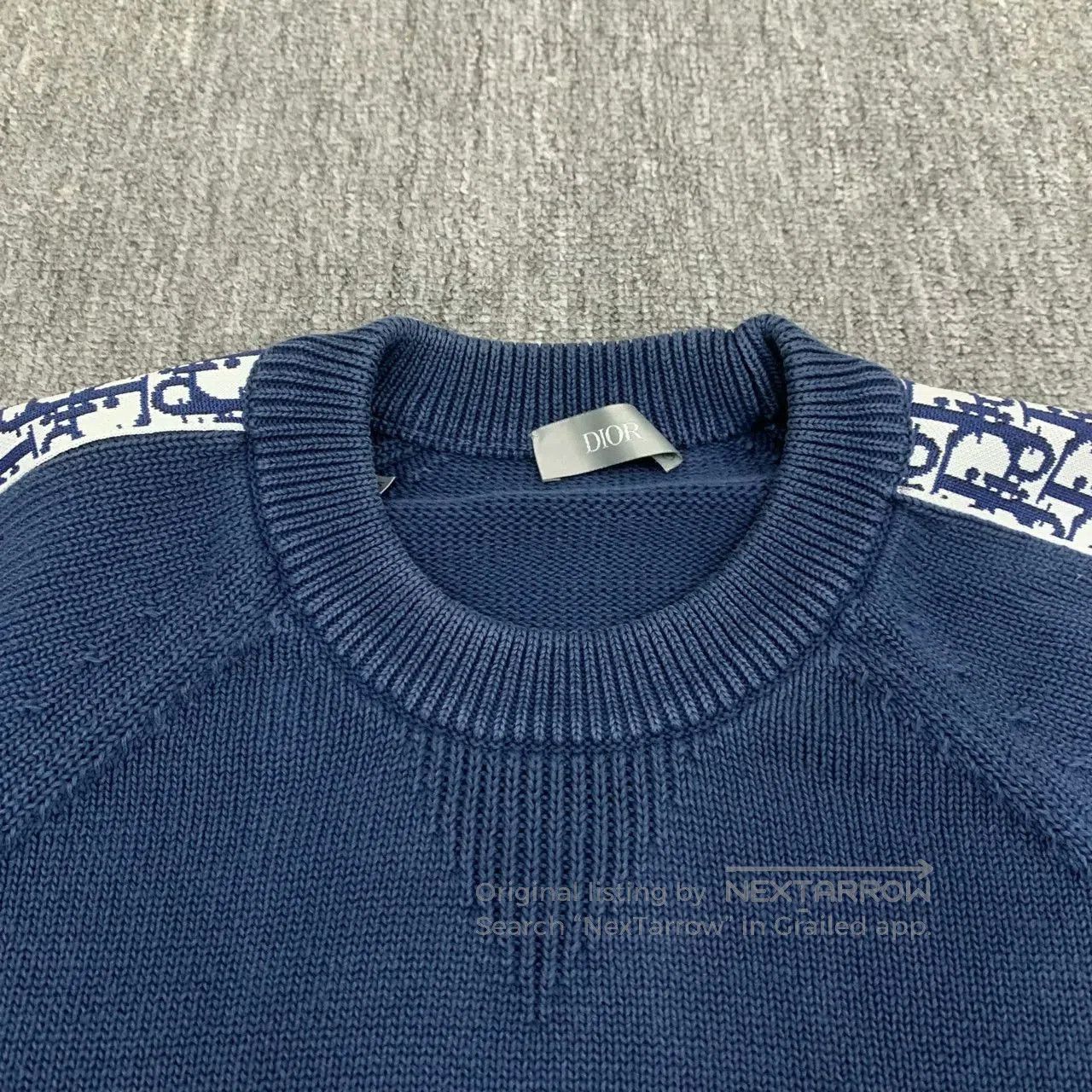 Dior dior blue logo sweater with floral print. Size US M / EU 48-50 / 2 - 3 Thumbnail
