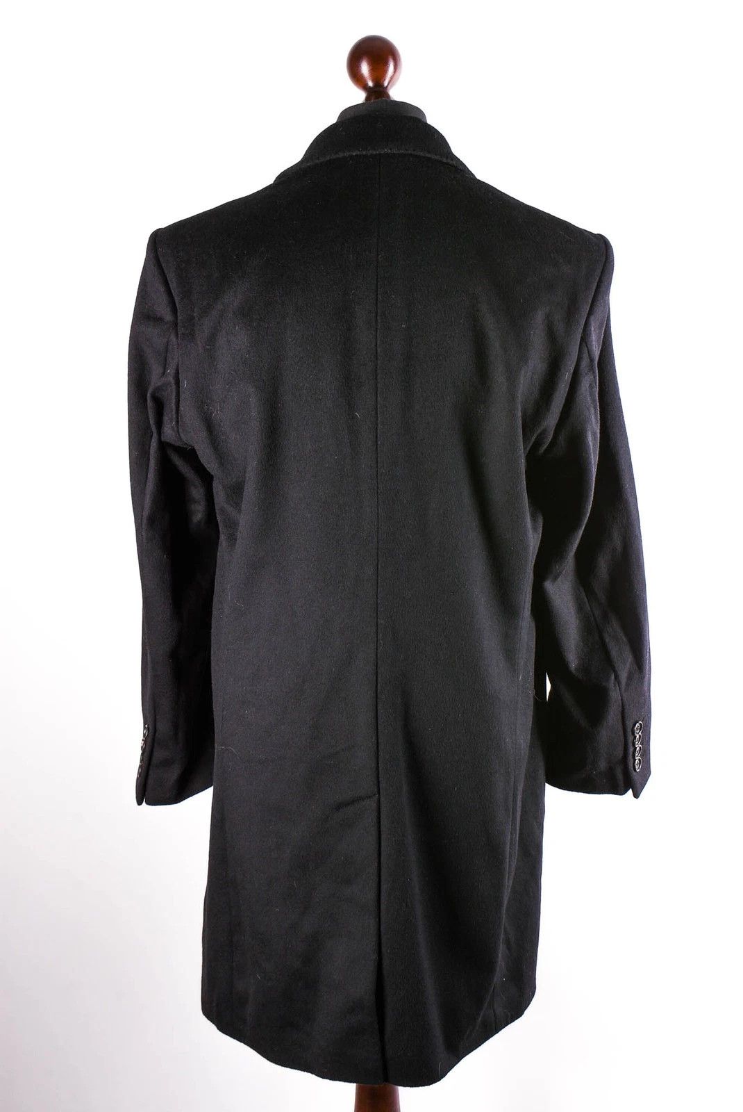 Baldessarini Baldessarini Classic Black Overcoat Long Button Coat Size US L / EU 52-54 / 3 - 3 Thumbnail