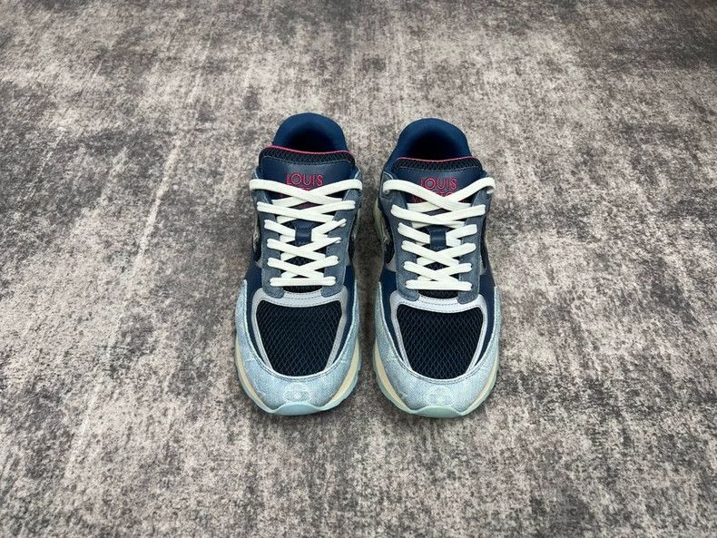 Louis Vuitton Louis Vuitton RUNAWAY Blue Denim Denim Casual Shoes Size US 8 / EU 41 - 2 Thumbnail