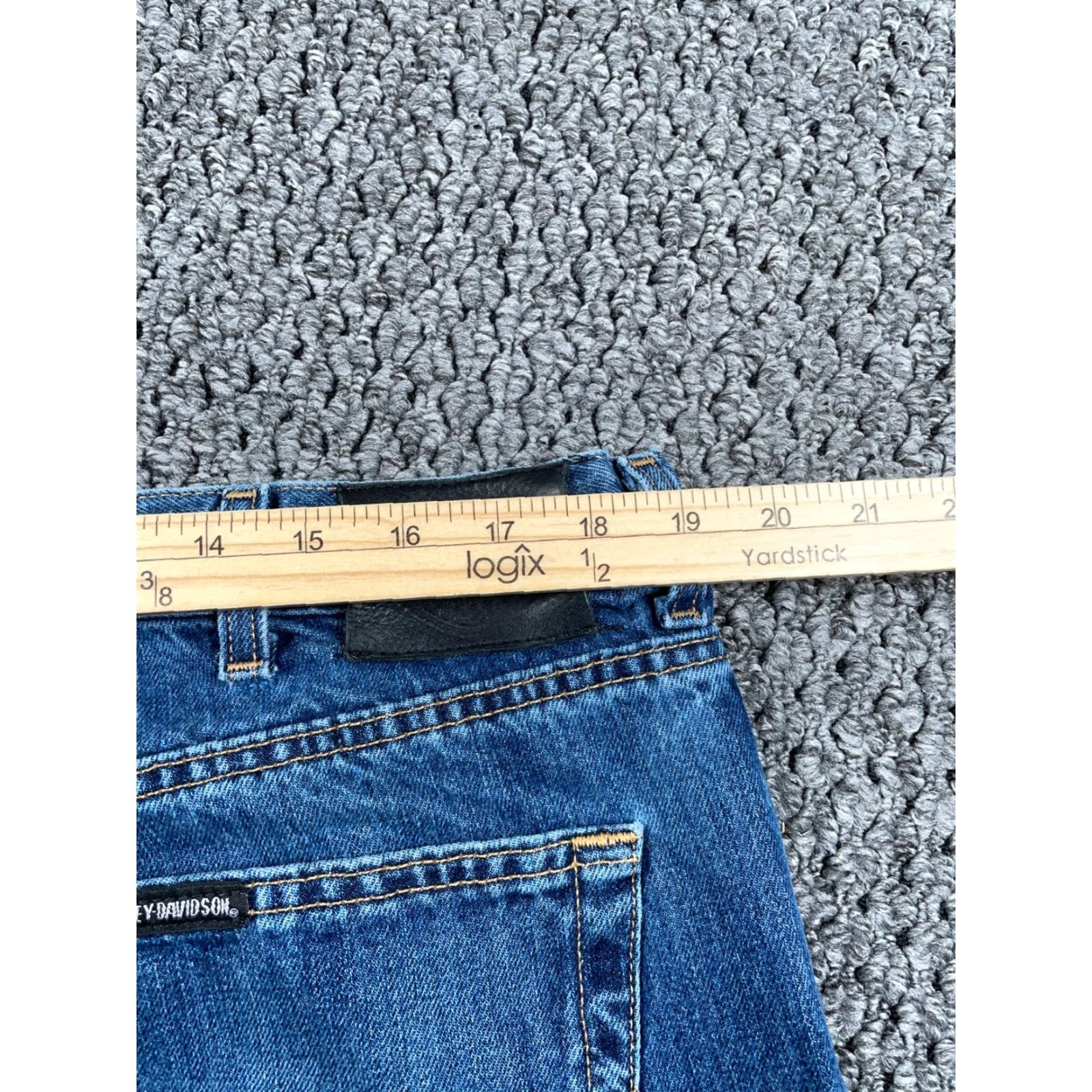 Harley Davidson VINTAGE Harley-Davidson Straight Leg Jeans Men 38 x 32 Blue Denim Biker Motorcycle? Size US 35 - 5 Thumbnail