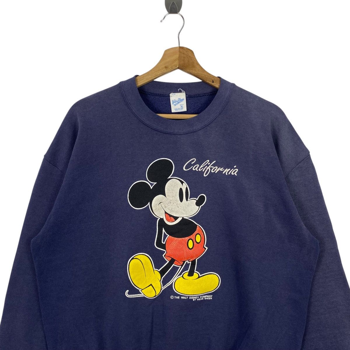 Mickey Mouse × Velva Sheen × Vintage Vintage 90's MICKEY MOUSE CALIFORNIA Faded Crewneck Size US XL / EU 56 / 4 - 2 Thumbnail
