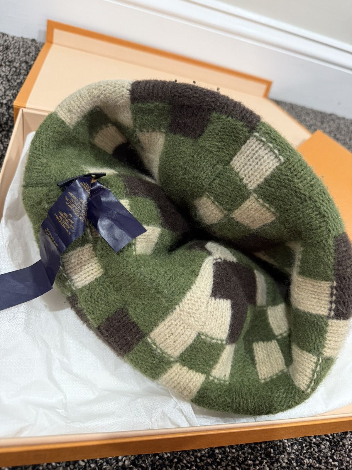 Louis Vuitton Louis Vuitton Pharrell Damoflage Damier Camo Beanie Knit Hat Size ONE SIZE - 14 Thumbnail