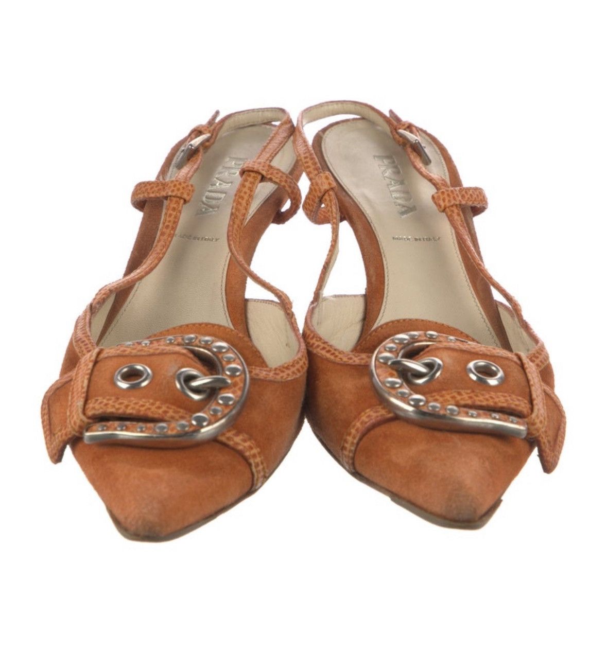 Prada Vintage Prada Suede D’Orsay Kitten Heels with Buckle Size US 6.5 / IT 36.5 - 2 Thumbnail