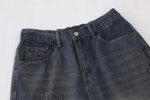 Jean washed faded distressed hiphop flared jeans Size US 30 / EU 46 - 3 Thumbnail