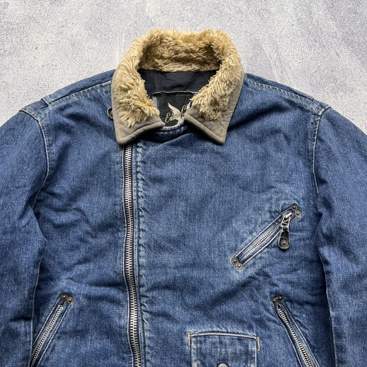 Edwin 90’s Edwin Company Motorcycle Riders Denim Jacket Size US M / EU 48-50 / 2 - 5 Thumbnail