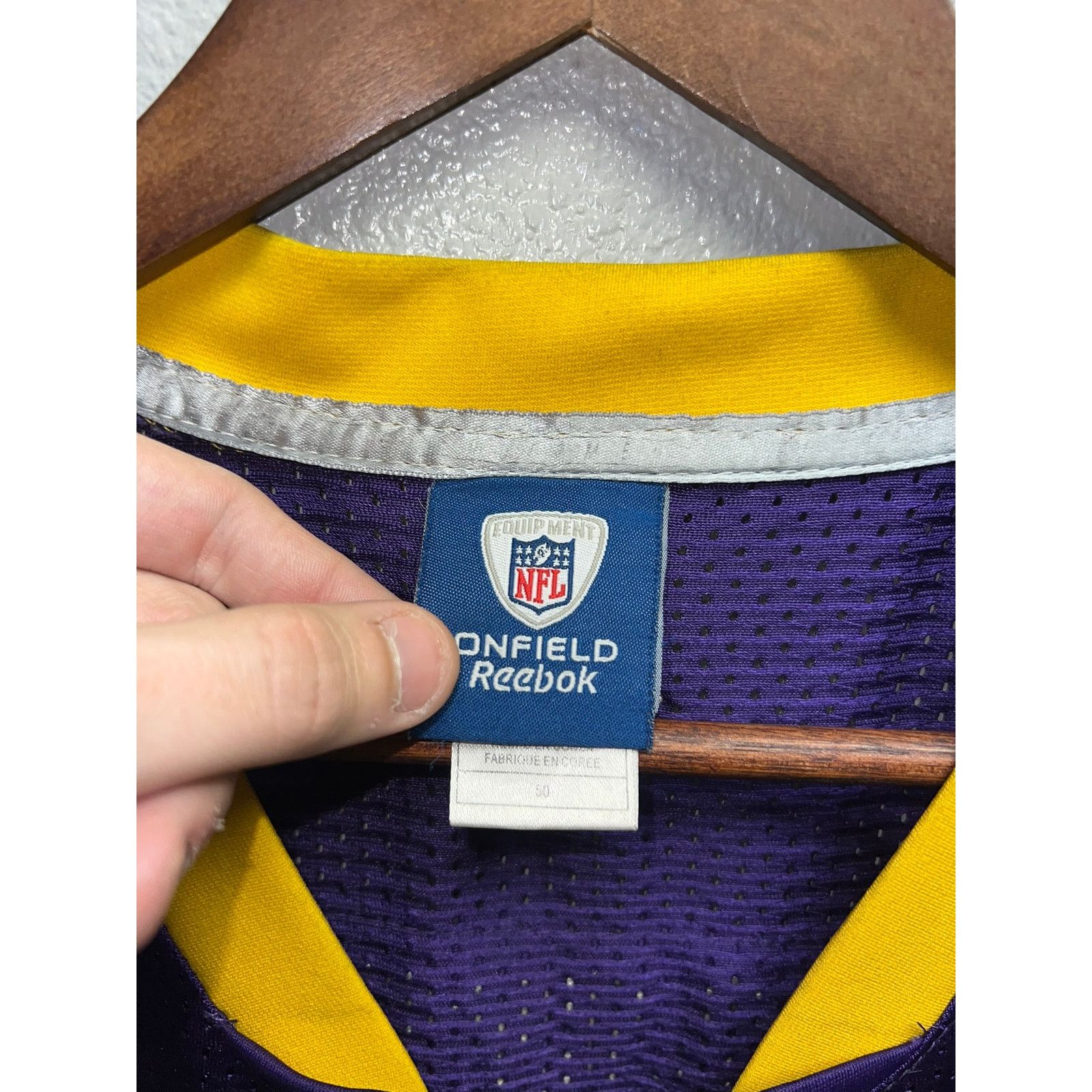 Reebok Vintage Minnesota Vikings Brett Favre On Field Reebok 50 XL Size US XL / EU 56 / 4 - 6 Thumbnail