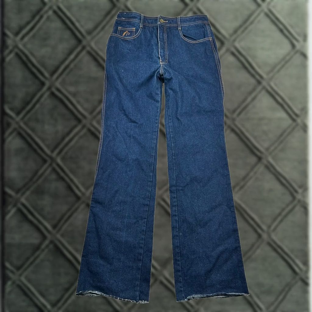 Jordache VINTAGE Jordache Jeans Womens Bootcut High Rise Dark 36L 70s 80s Hong Kong Size 24" / US 00 / IT 34 - 1 Thumbnail