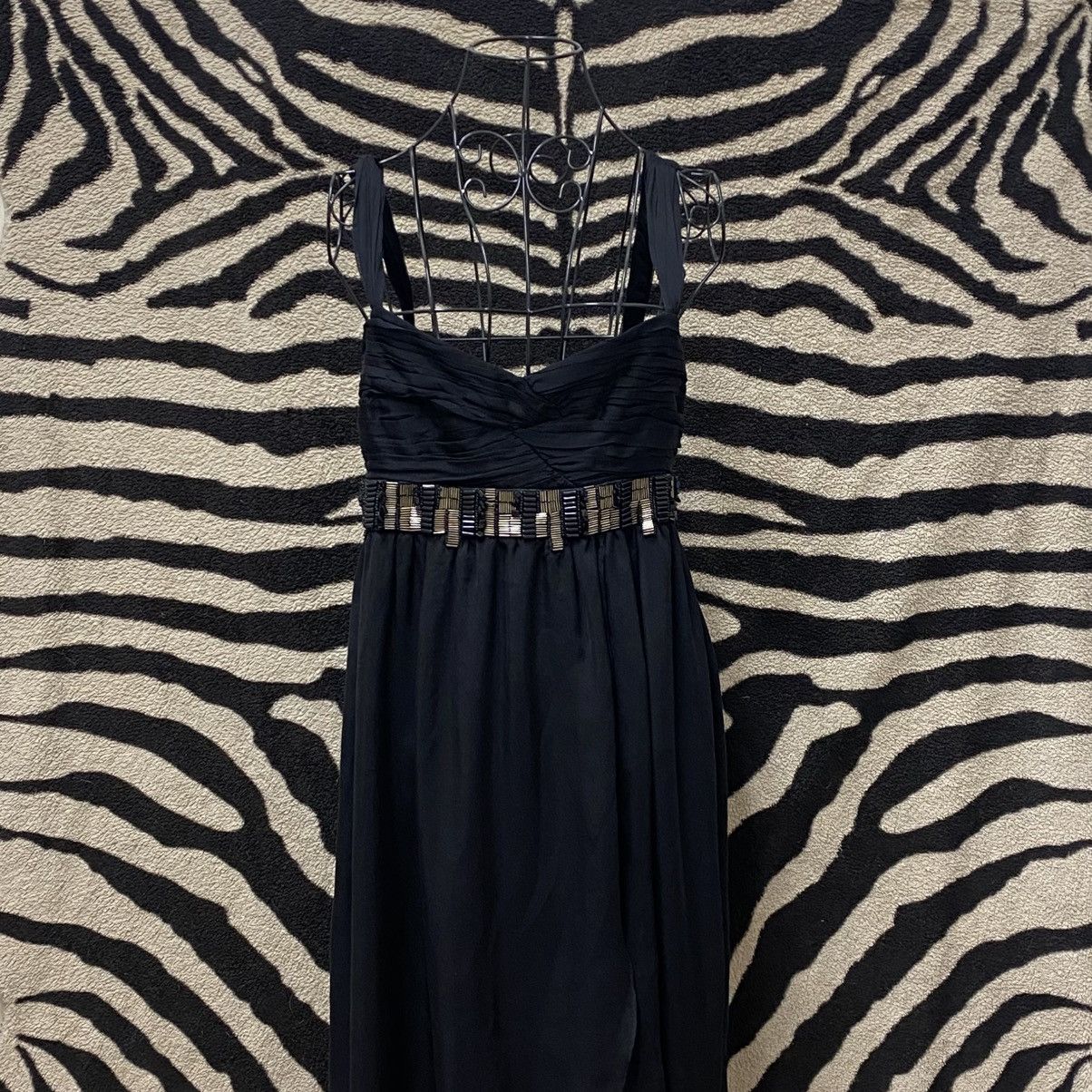 Vintage Vintage black comfortable flashy silk cocktail dress Size S / US 4 / IT 40 - 2 Thumbnail