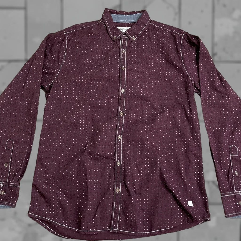 Vintage VINTAGE DepartWest maroon long sleeve button down western shirt Mens L Size US L / EU 52-54 / 3 - 1 Thumbnail