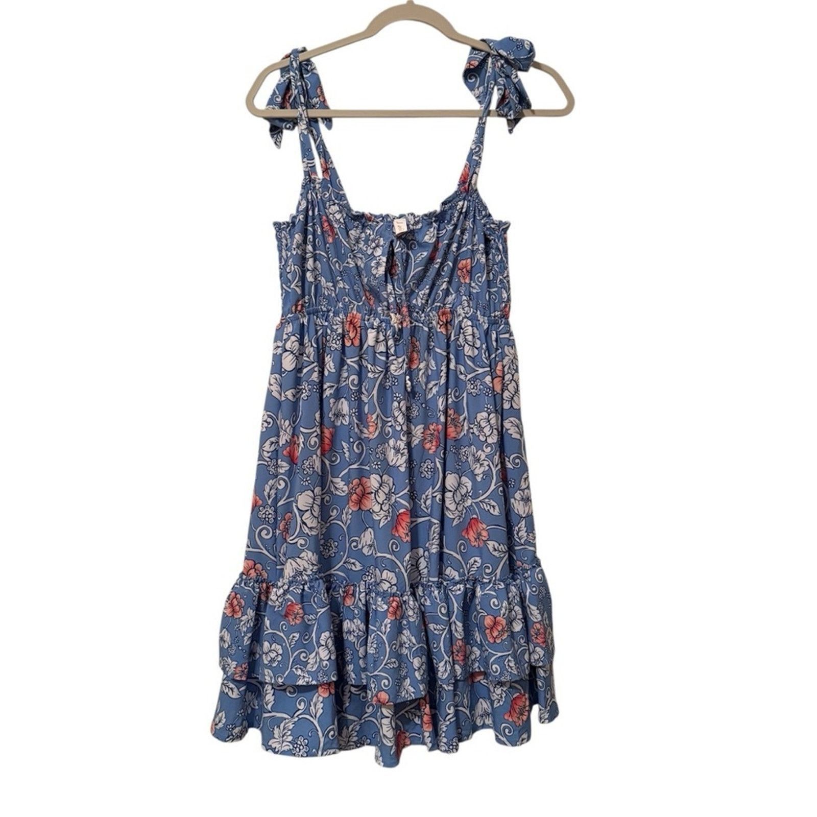 & Other Stories Cosita Linda Floral Blue Short Dress, Size M Retail P $190 Size M / US 6-8 / IT 42-44 - 2 Thumbnail