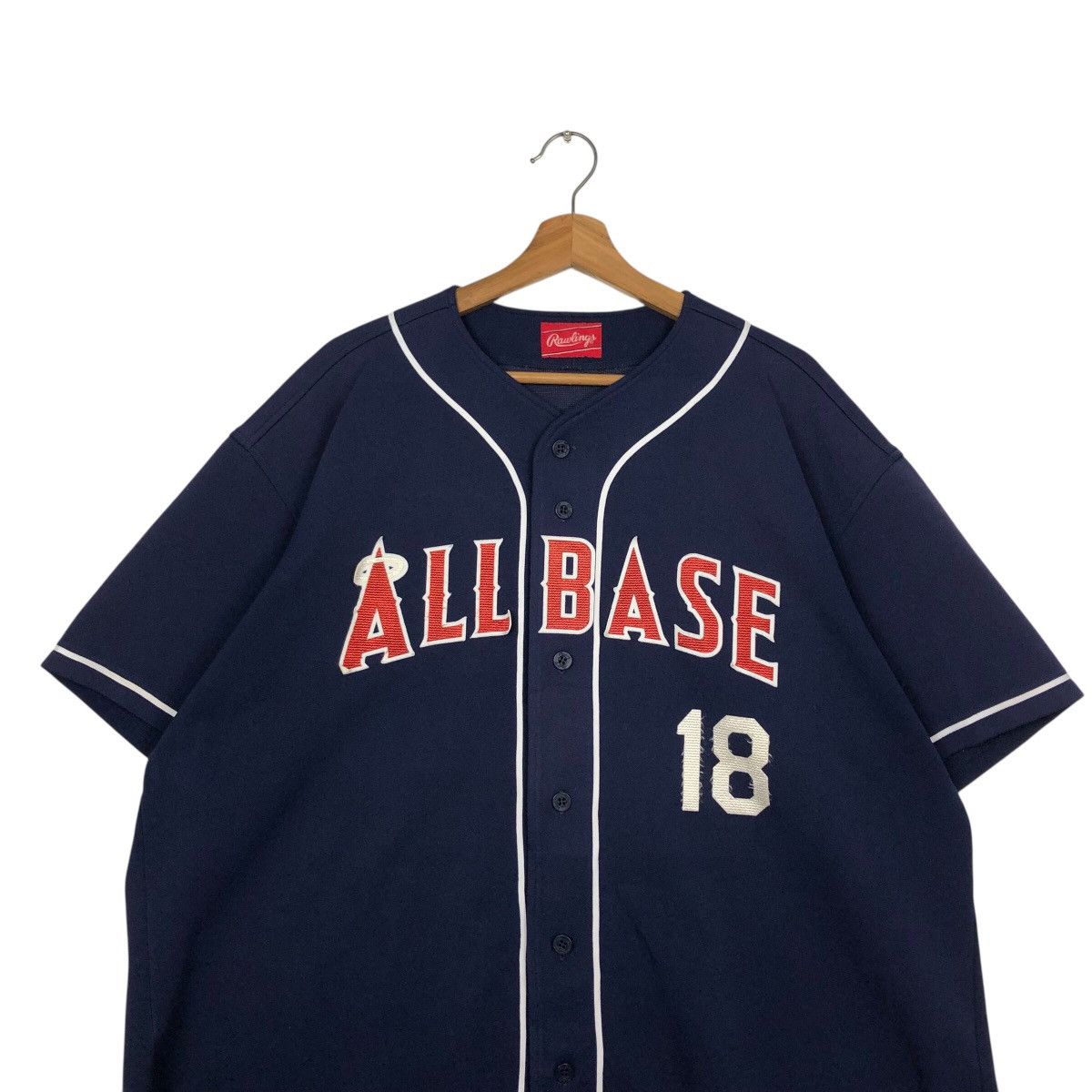Japanese Brand 📌Vintage Baseball Shirt Button Rawling Big Logo Spell Out Size US M / EU 48-50 / 2 - 4 Thumbnail