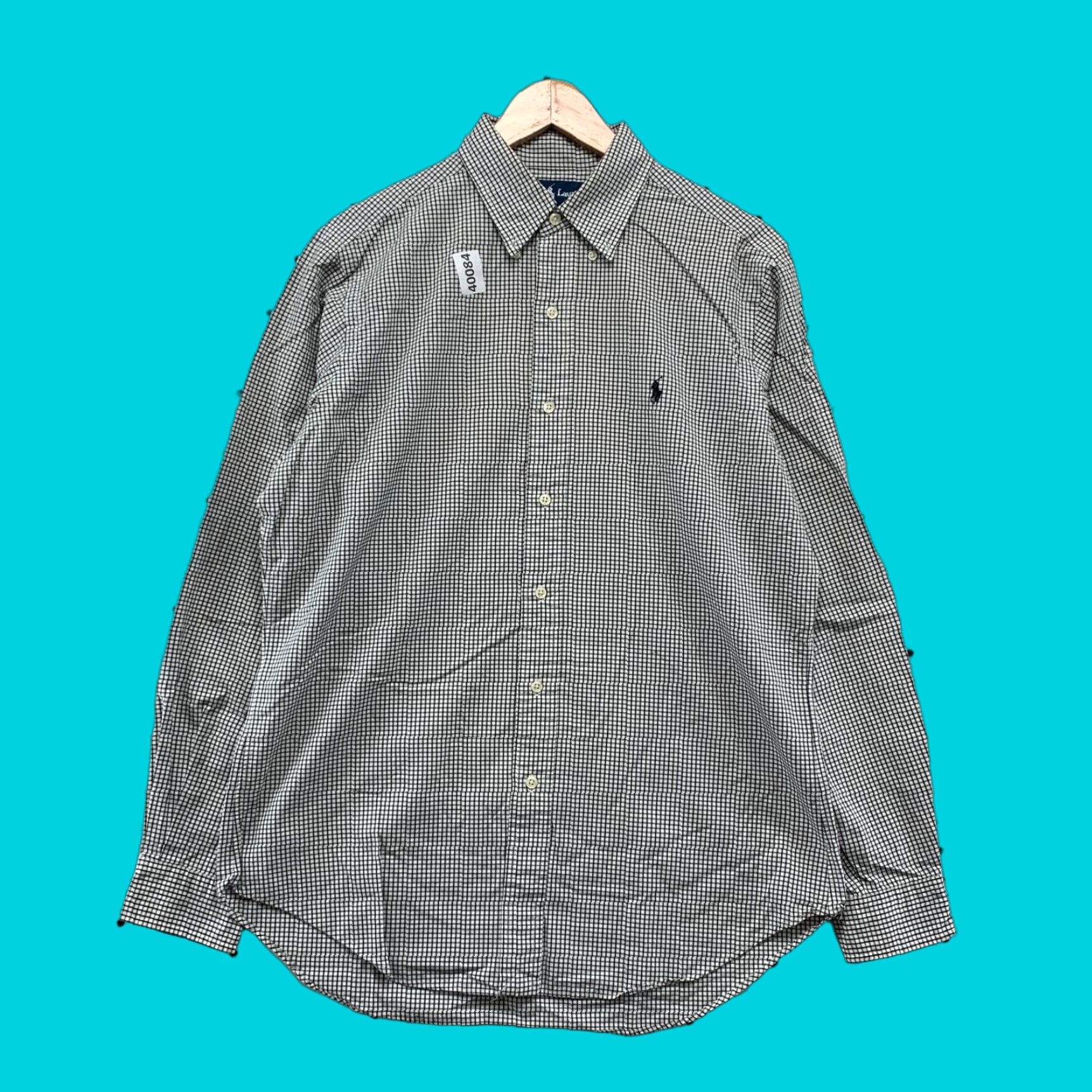 Polo Ralph Lauren VINTAGE Polo Ralph Lauren Button Down Shirt Mens Large Gray Check Long Sleeve Collared 90s Size US L / EU 52-54 / 3 - 1 Thumbnail