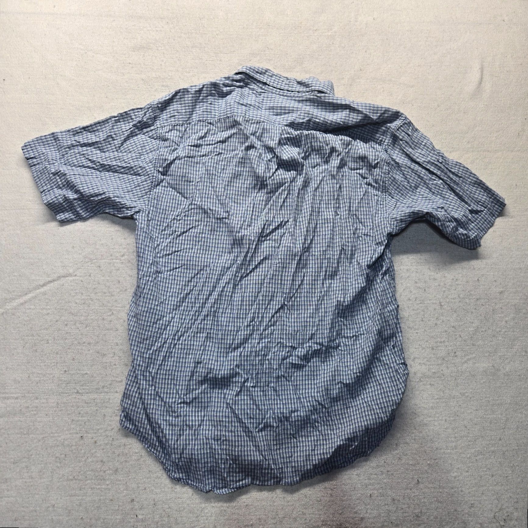 Alexander Julian Alexander Julian Shirt Adult Men L Blue Check Button-Up Short Sleeve Size US L / EU 52-54 / 3 - 6 Thumbnail
