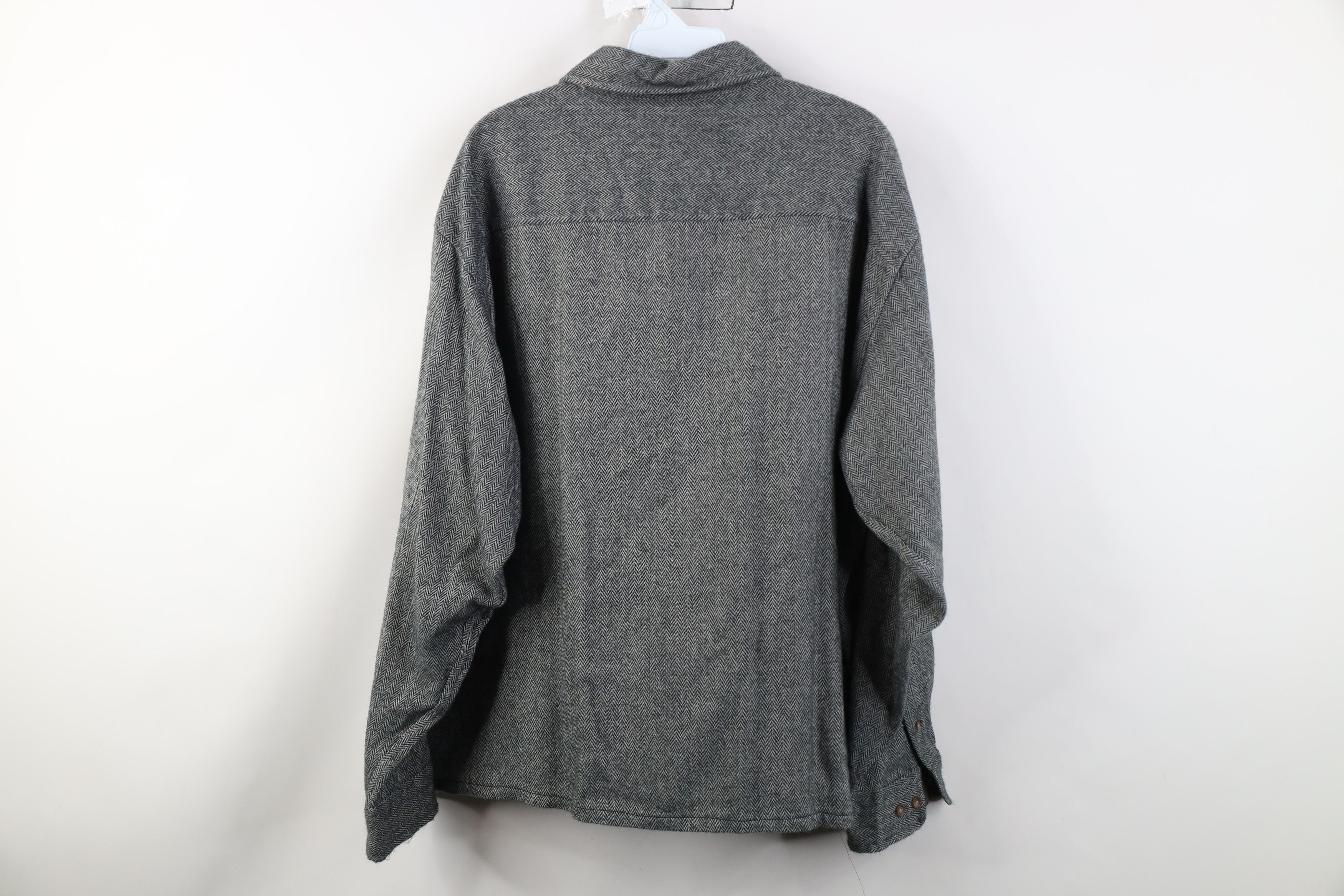 Vintage Vintage 90s Streetwear Herringbone Collared Button Shirt Size US XL / EU 56 / 4 - 12 Thumbnail