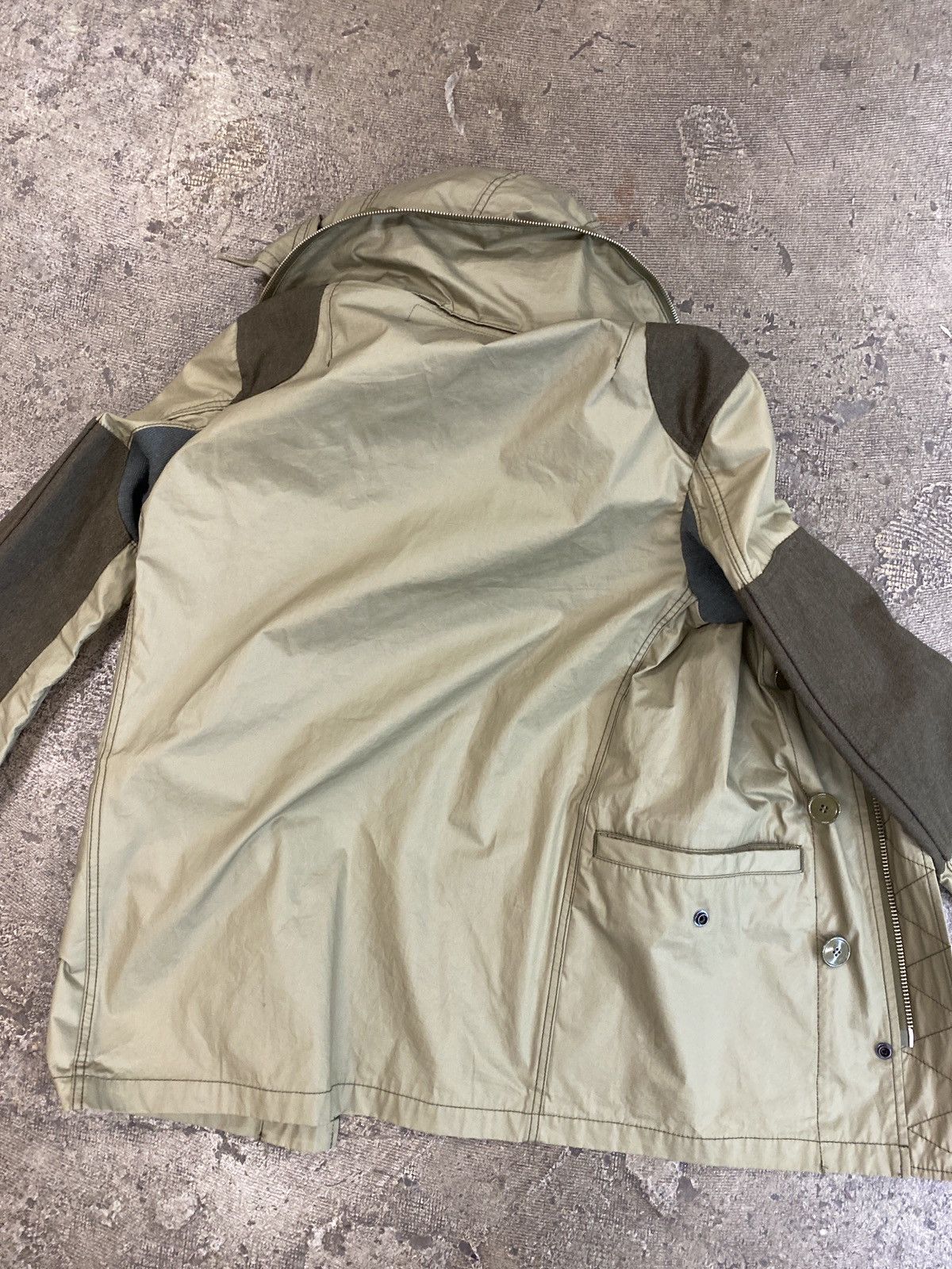 Comme des Garcons × Junya Watanabe Junya watanabe CDG hooded jacket M olive wool patch Size US M / EU 48-50 / 2 - 6 Thumbnail