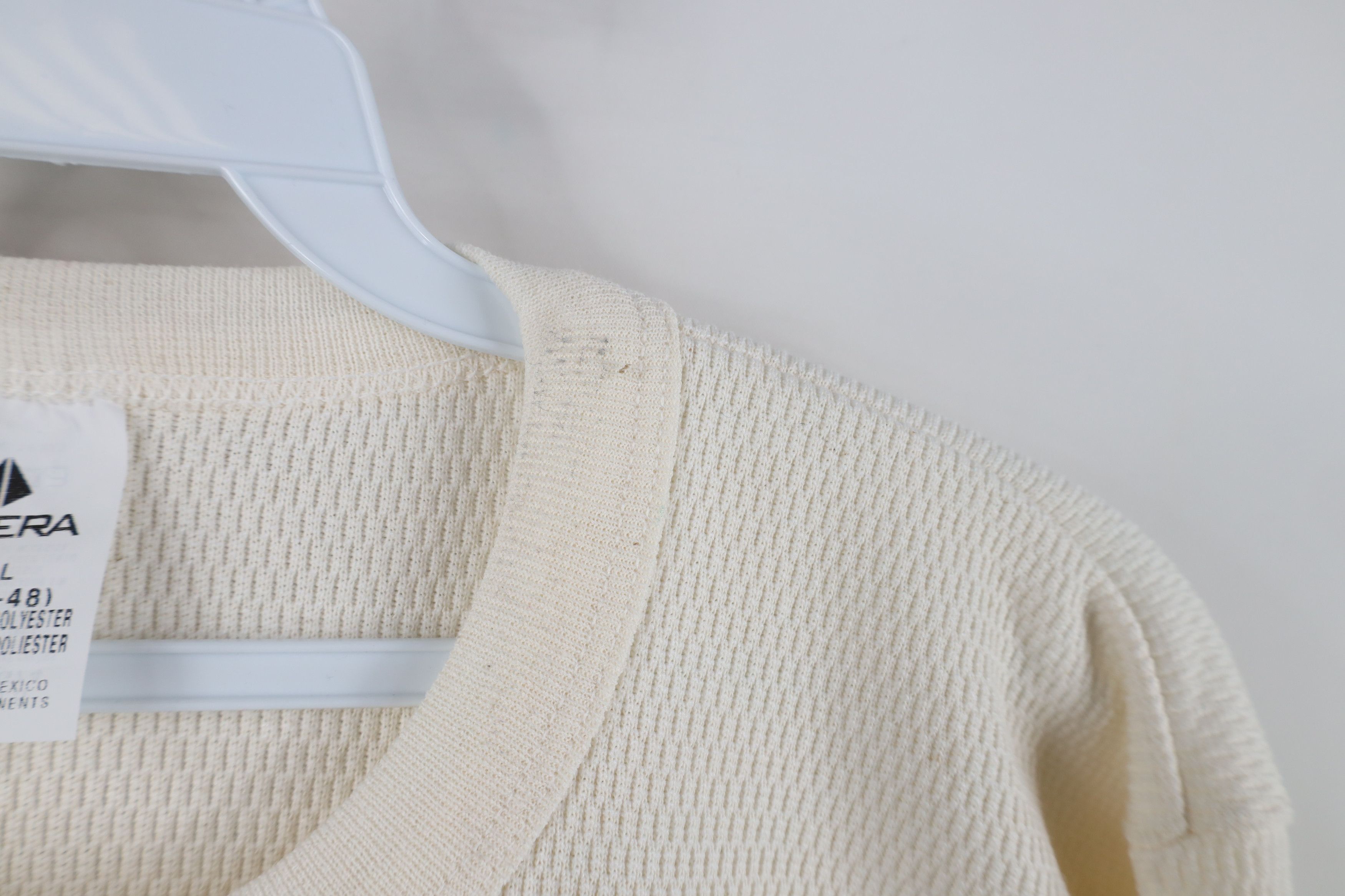 Vintage Vintage 90s Streetwear Waffle Knit Long Sleeve T-Shirt Size US XL / EU 56 / 4 - 4 Thumbnail