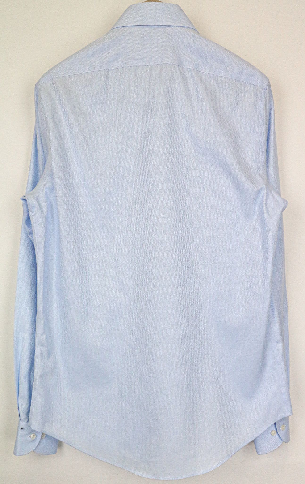 Suitsupply 39L/15 1/2L Slim Blue Cotton Cutaway Shirt 77031 Size 38R - 2 Thumbnail