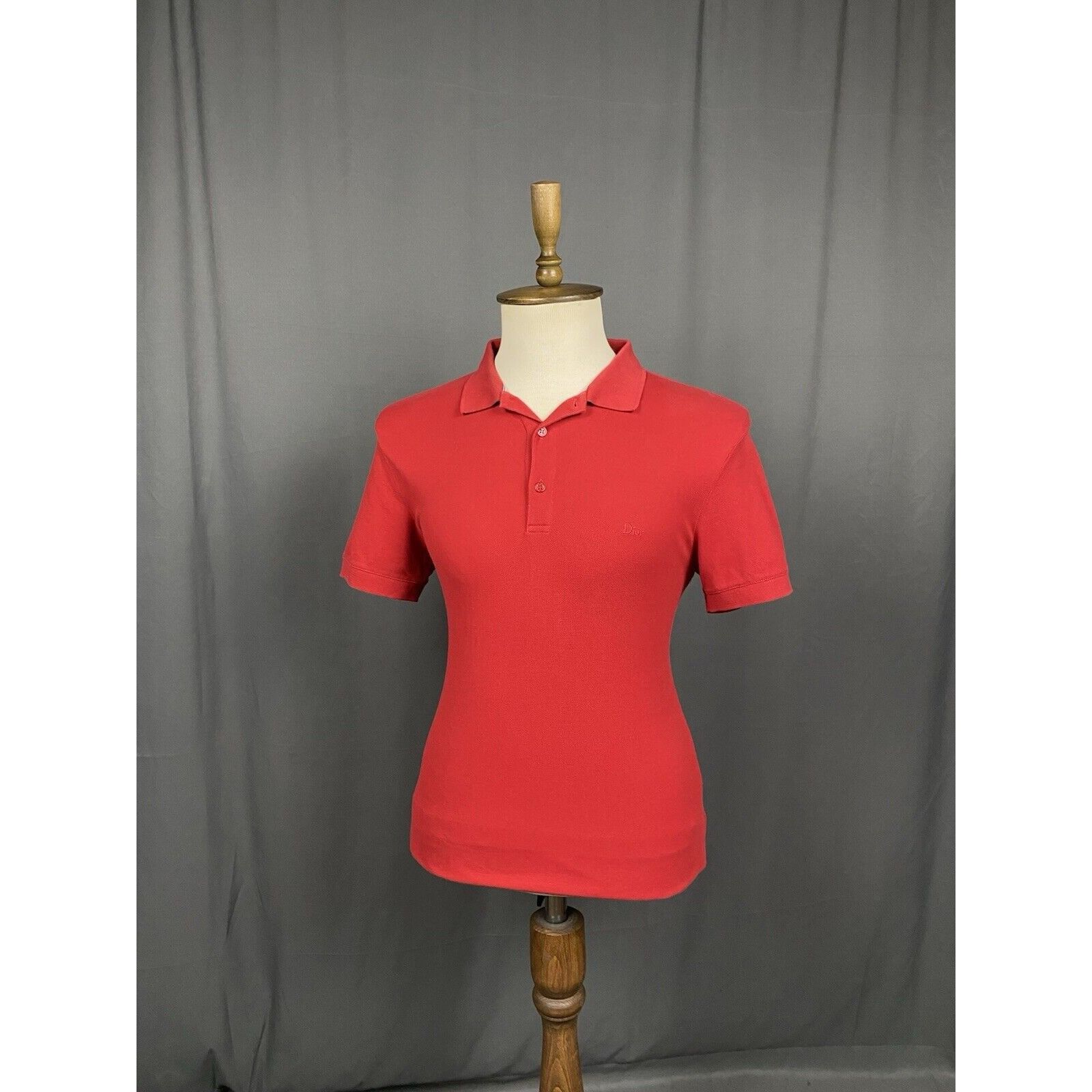 Dior MINT! Dior Homme Small Logo Men's Red Polo T-Shirt Size 50 Size US M / EU 48-50 / 2 - 2 Thumbnail