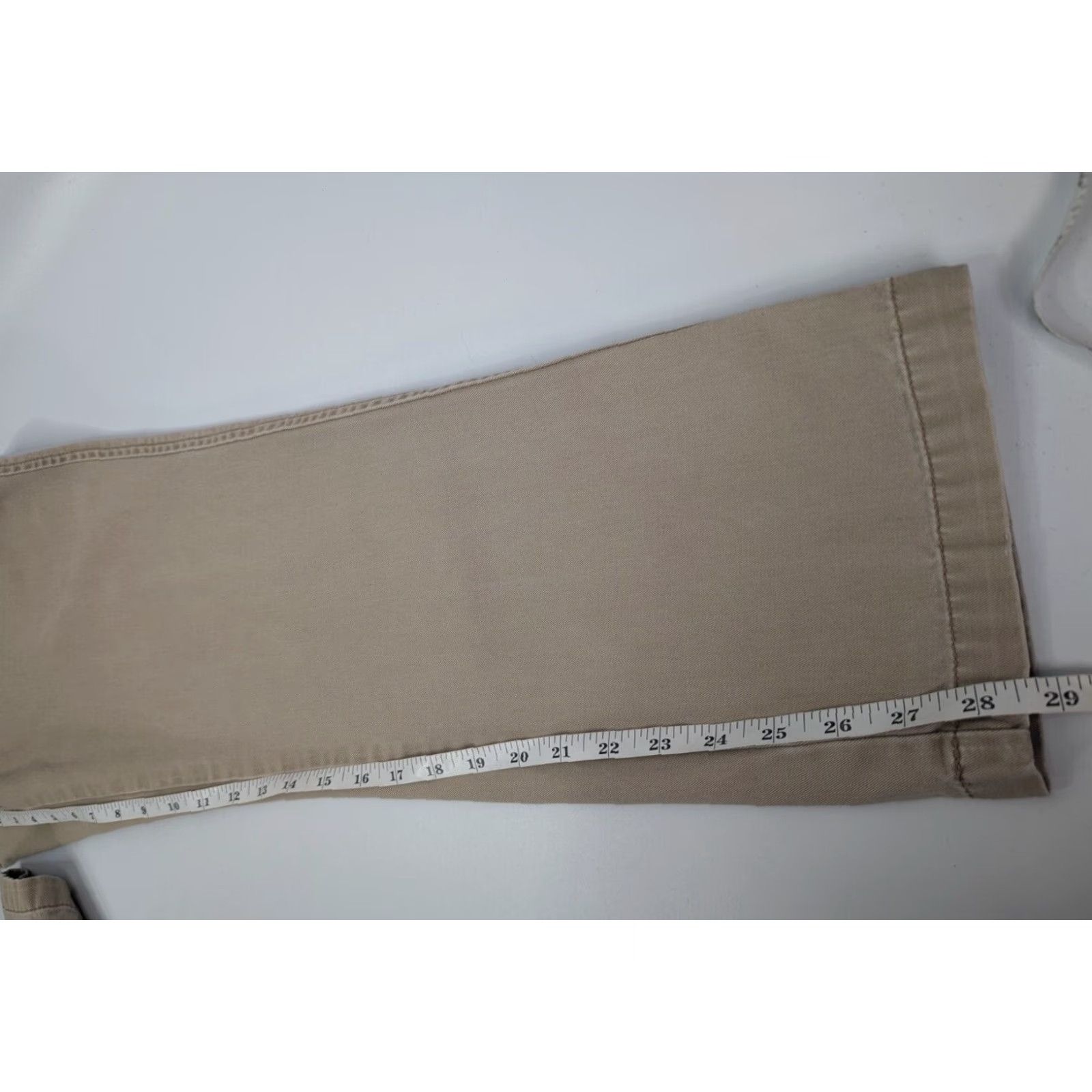 Abercrombie & Fitch Abercrombie & Fitch Pants Mens 34x32 Chino Casual Cotton Tan Beige Khaki Regular Straight Front 29 In Inseam 29" 34x32 Size US 34 / EU 50 - 5 Thumbnail