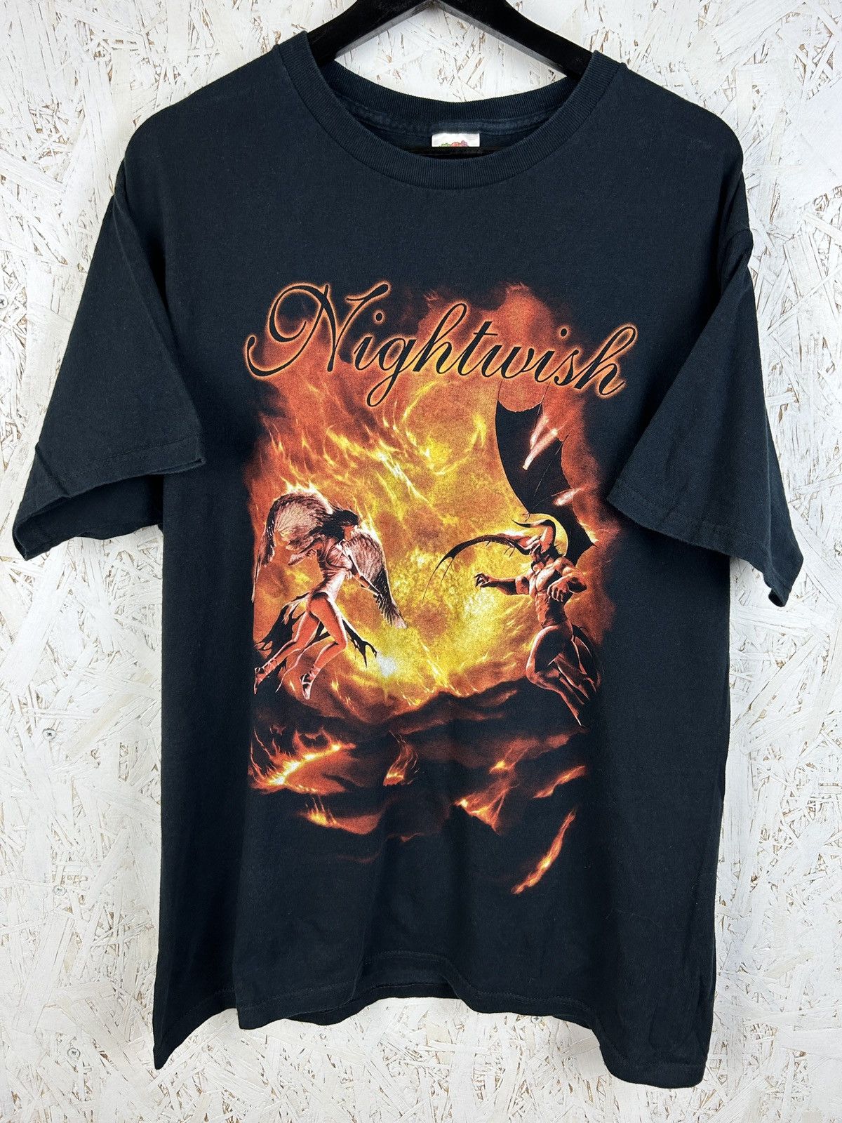 Band Tees Vintage Nightwish Angels & Demons Flame Metal T-Shirt L Size US L / EU 52-54 / 3 - 1 Thumbnail