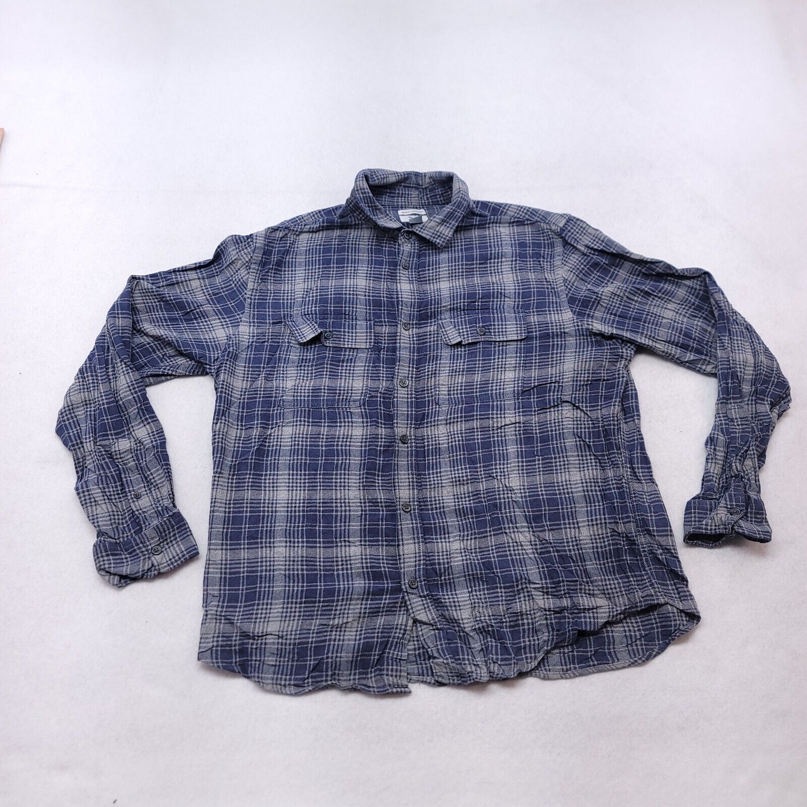 Old Navy Old Navy Tartan Flannel Casual Shirt Mens Size L Blue Gray Size US L / EU 52-54 / 3 - 2 Thumbnail