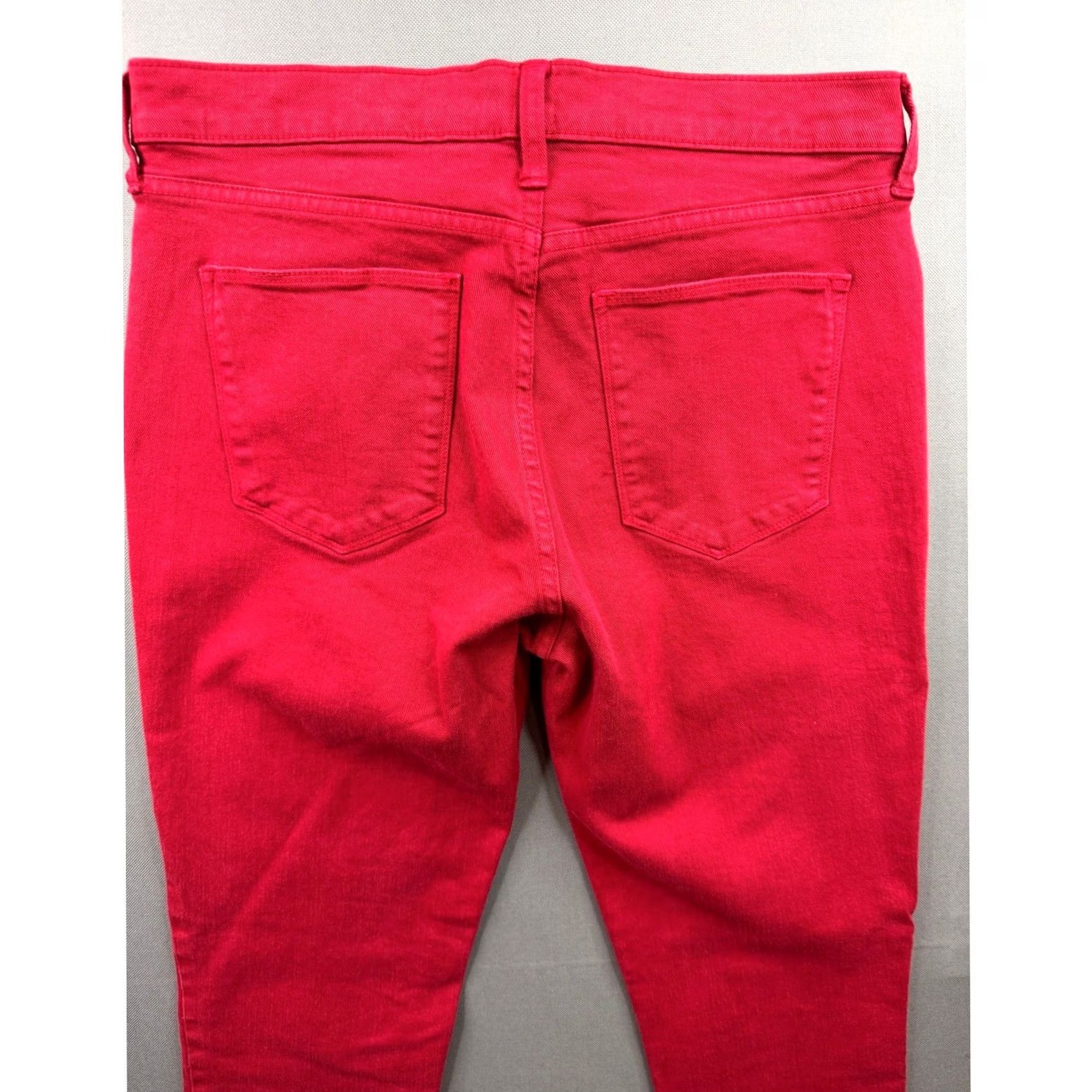 Gap Gap True Skinny Jeans Red Mid Rise Stretch Denim Pants 29 Regular Womens Jeans Modern 5-Pocket Style Zip Button Pocketed Womens Size 29" - 6 Thumbnail