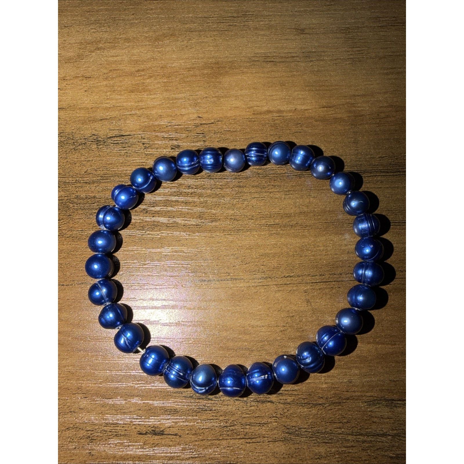 Other Blue Tiger's Eye Bracelet Women Natural Stone Beaded Size ONE SIZE - 6 Thumbnail