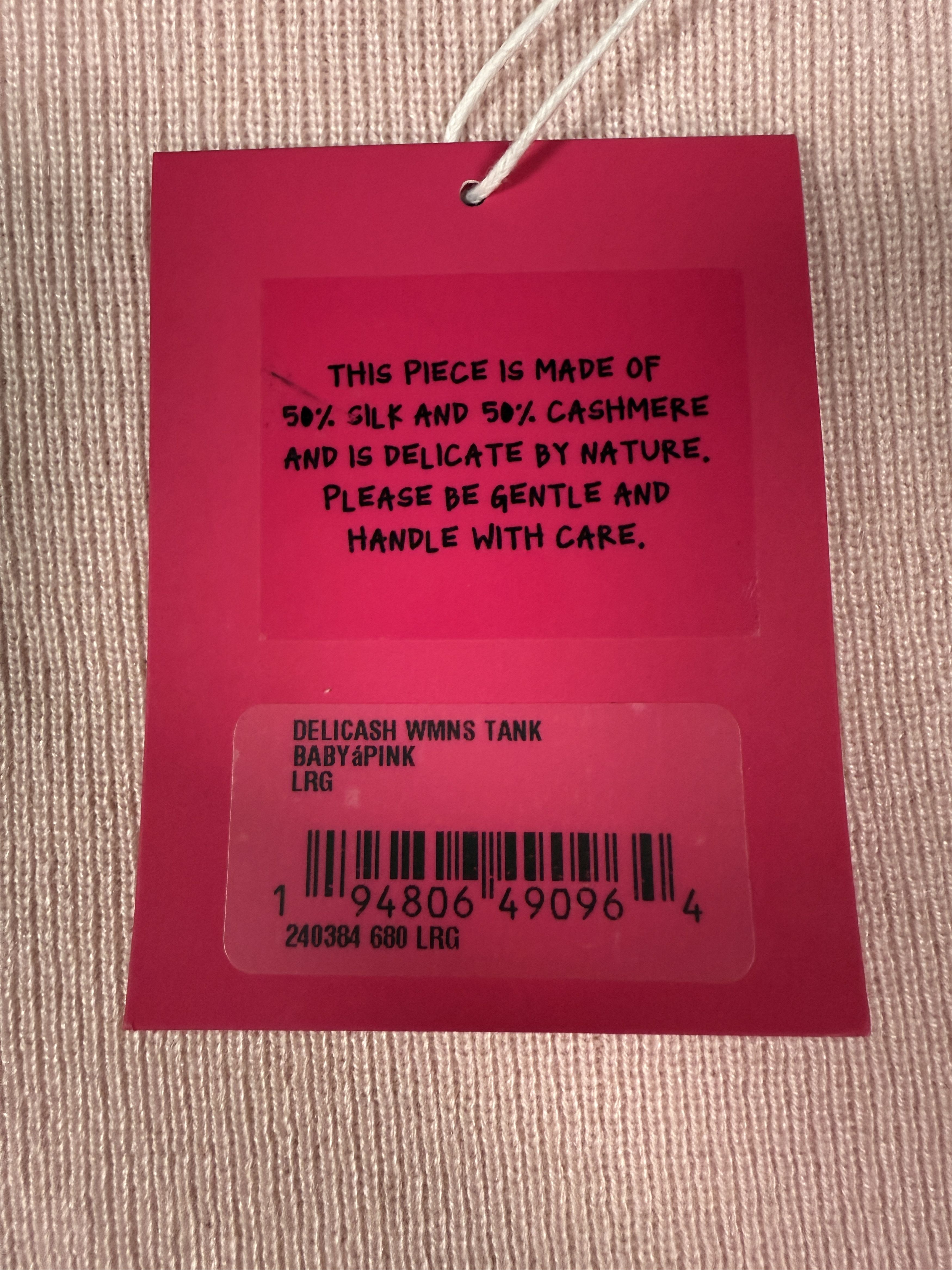 The Elder Statesman $395 The Elder Statesman Delicash Baby Pink Tank Top Size L / US 10 / IT 46 - 6 Thumbnail