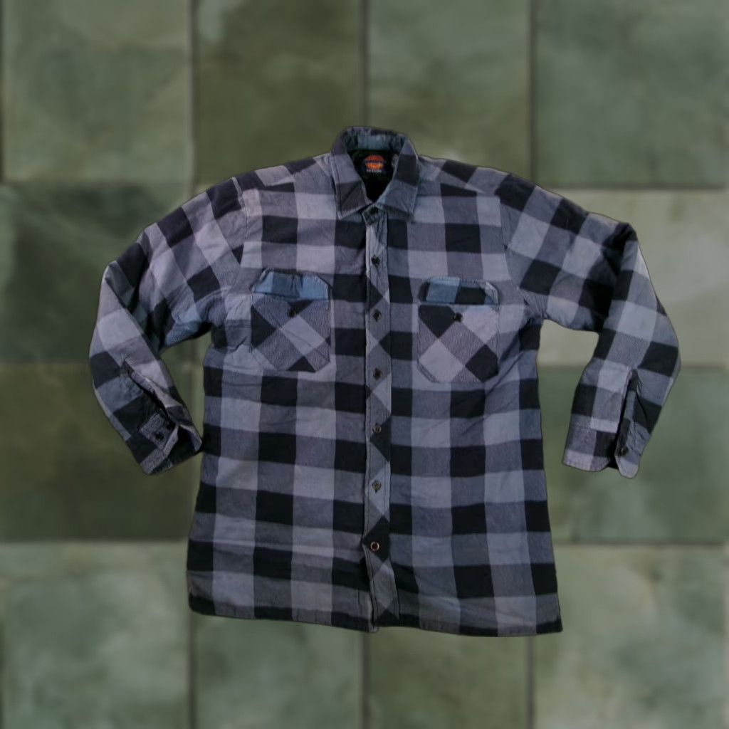 Dickies Dickies Jacket Mens M Blue Black Plaid Quilted Lined Shacket Workwear Size US M / EU 48-50 / 2 - 1 Thumbnail