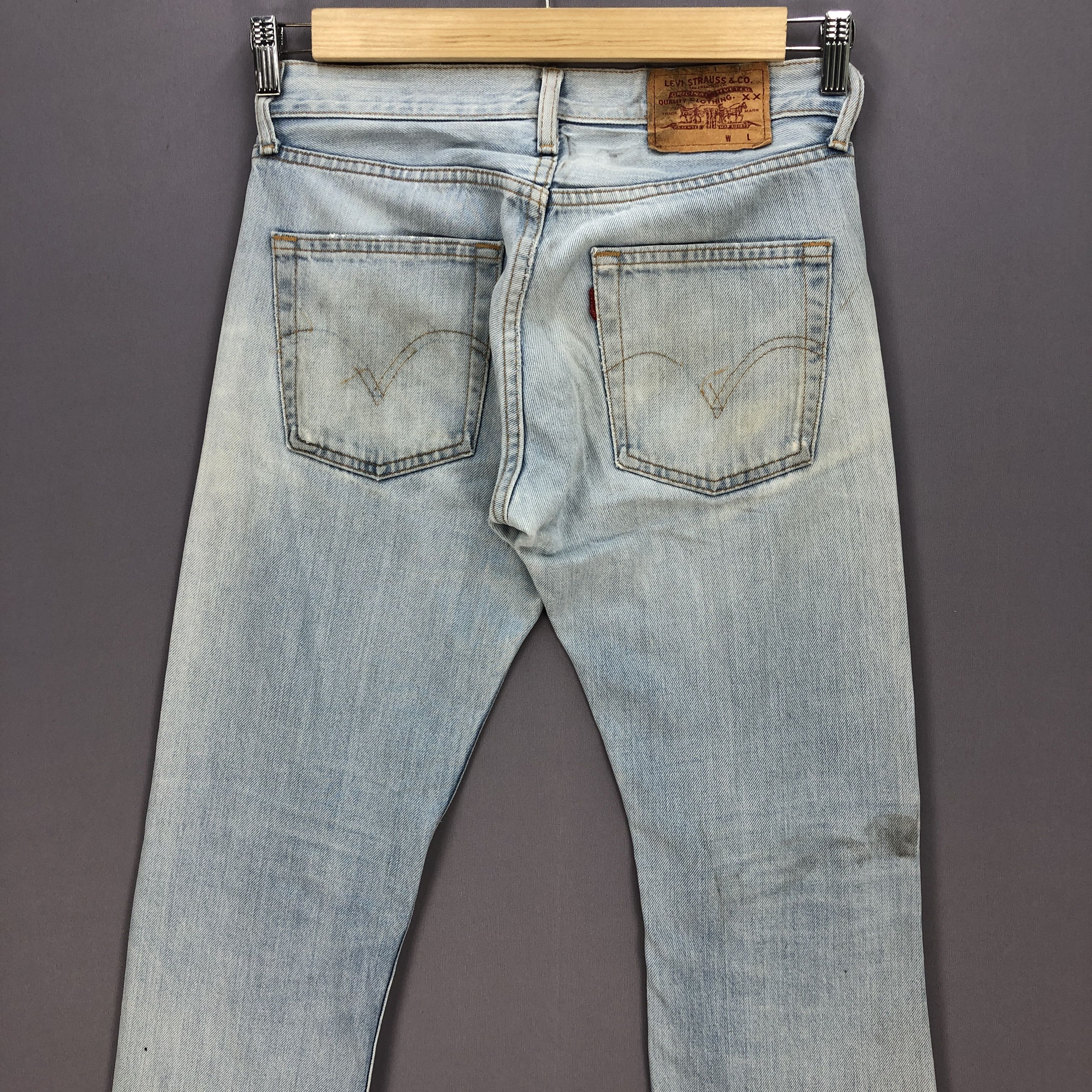 Levi's × Vintage Vintage Y2K Sunfaded Levis Distressed Jeans Levi's 505 Denim Size US 30 / EU 46 - 4 Thumbnail