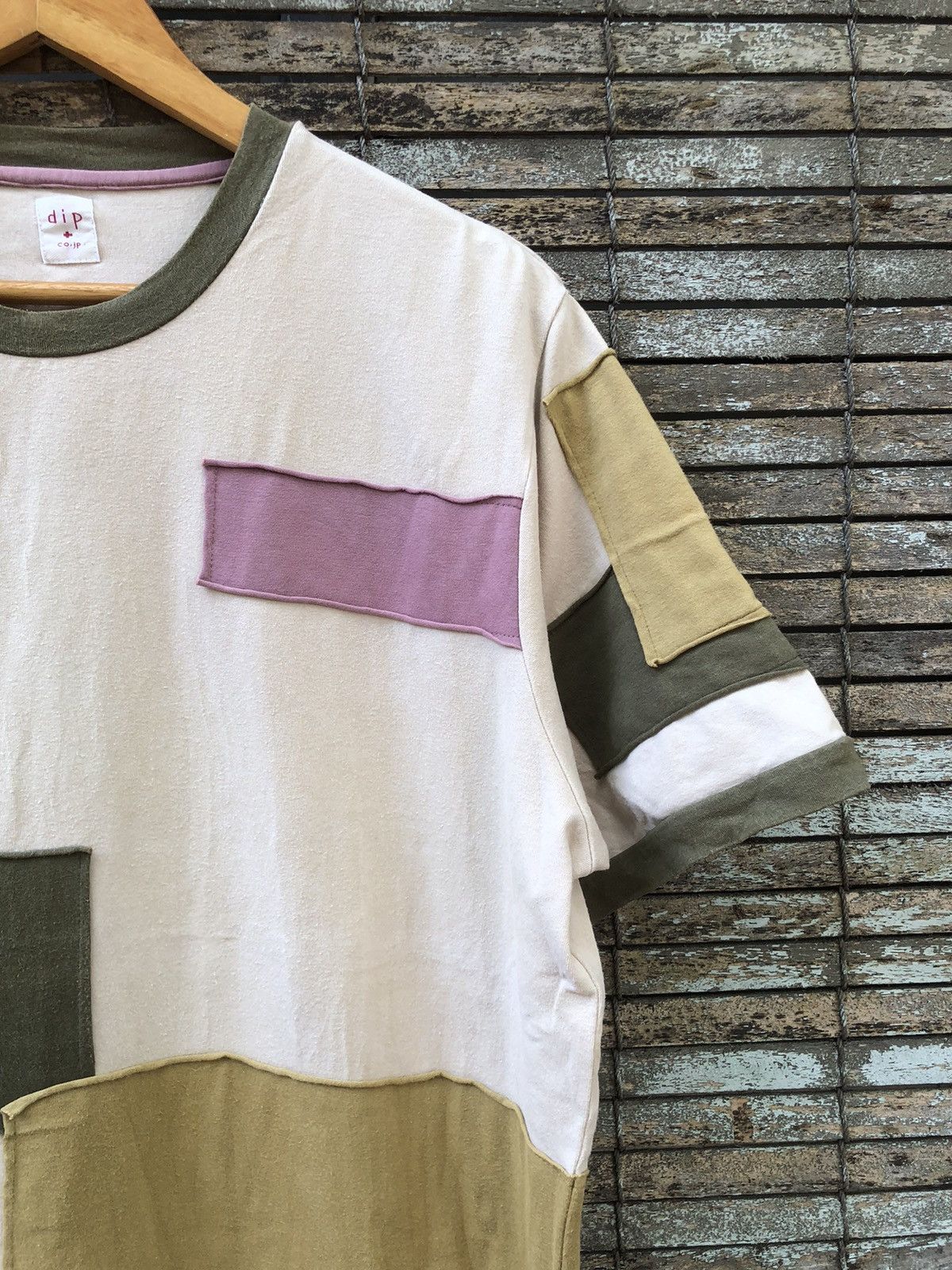 Japanese Brand × Vintage Japanese Brand Dip Co.jp Issey Miyake Patchwork Style Tshirt Size US L / EU 52-54 / 3 - 5 Thumbnail