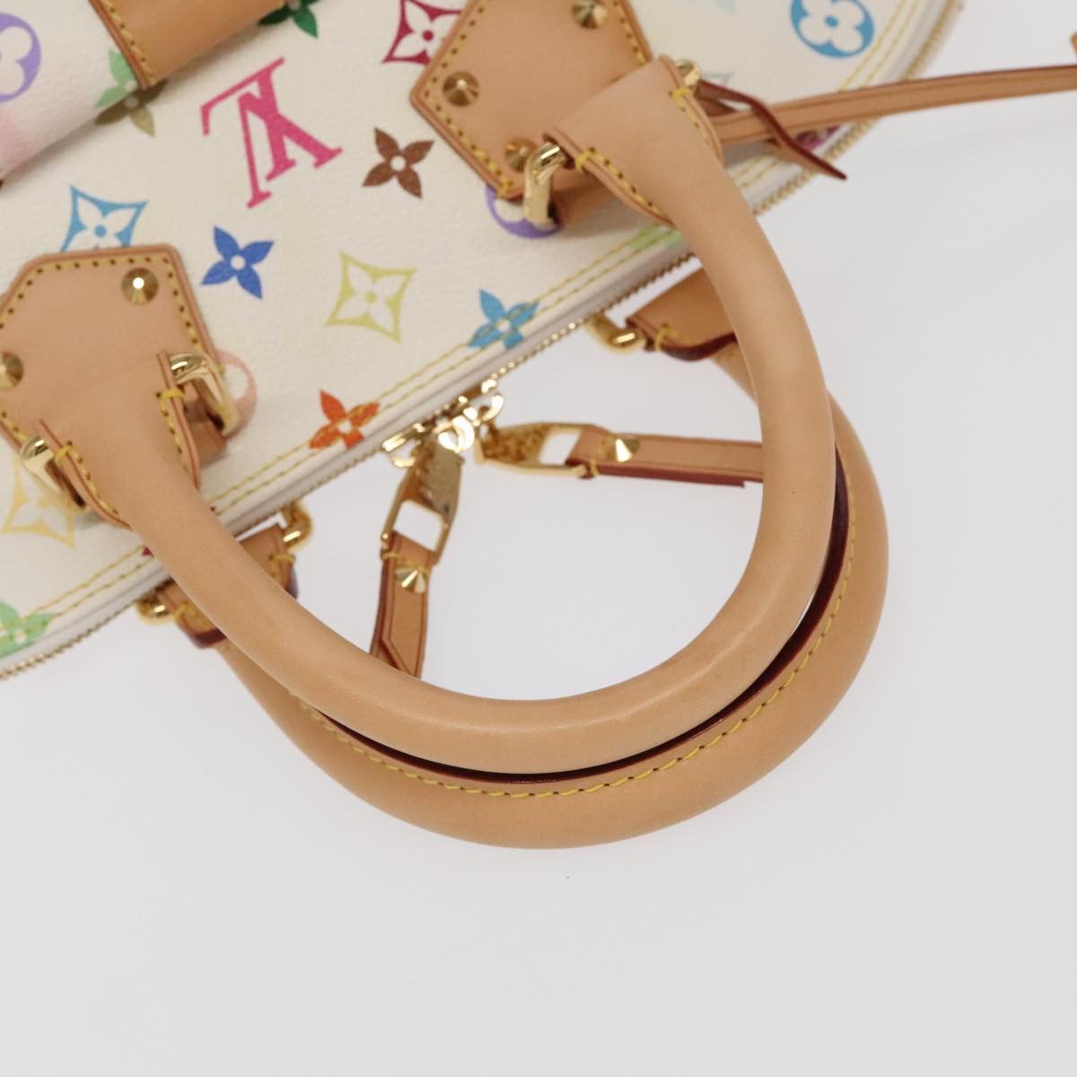 Louis Vuitton LOUIS VUITTON Monogram Multicolor Alma GM Hand Bag White Size ONE SIZE - 7 Thumbnail