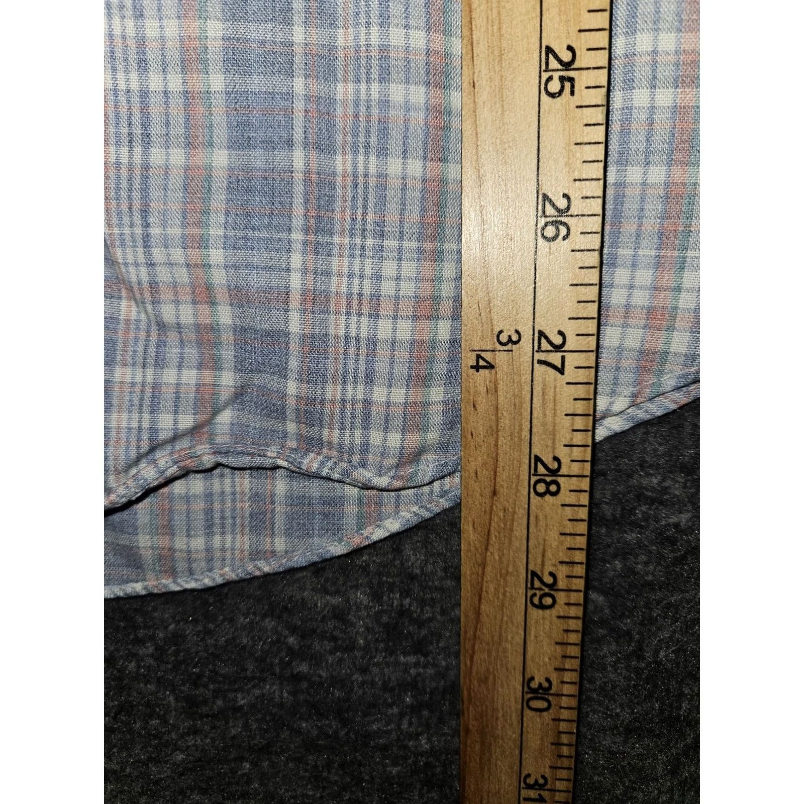 Levi's VINTAGE Levi's Shirt Mens Large Blue Plaid Western Pearl Snap Short Sleeve 90s Size US L / EU 52-54 / 3 - 5 Thumbnail