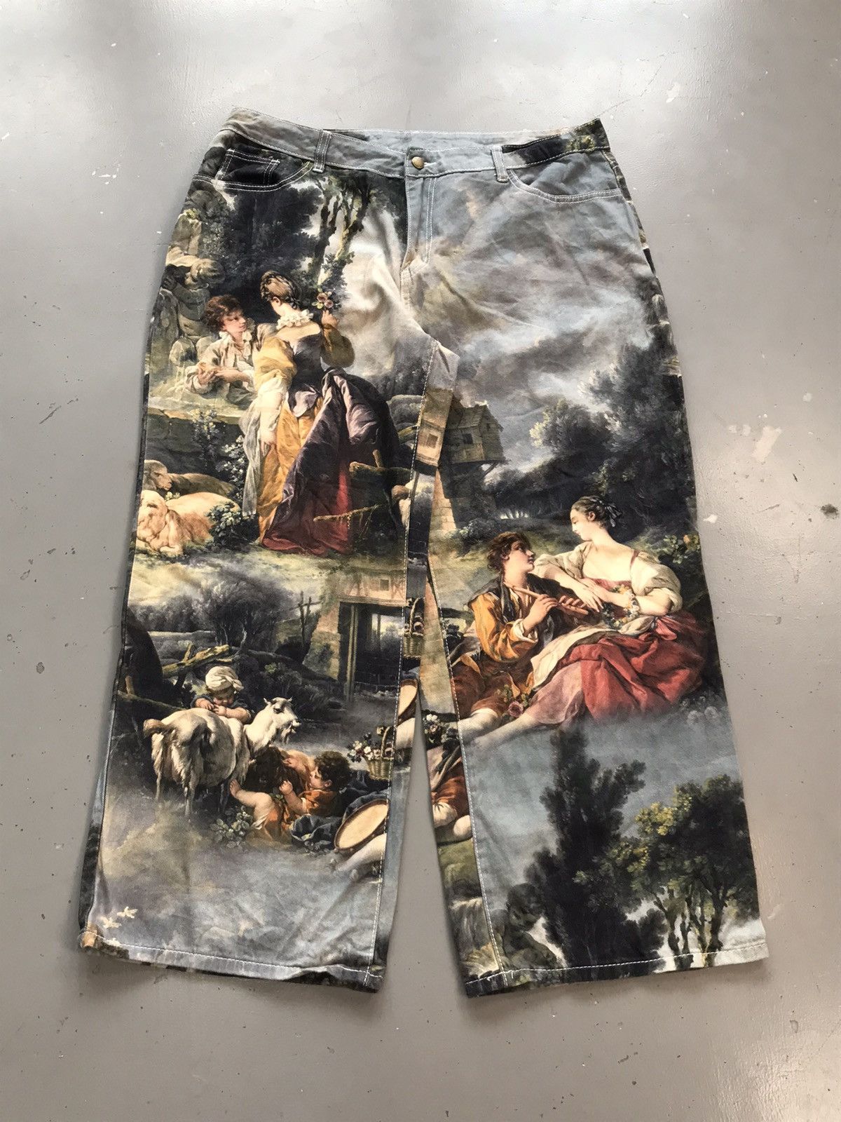 Shein × Vintage Vintage SHEIN Aop graphic print flaired pant Size US 38 / EU 54 - 1 Thumbnail