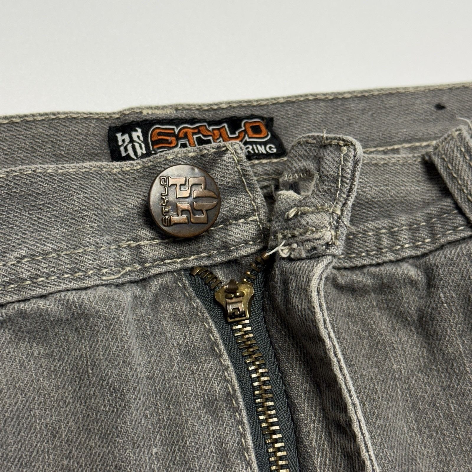 Vintage Vintage Y2K Stylo Jeans Mens (40x30) 38x28 Faded Gray Size US 40 / EU 56 - 3 Thumbnail