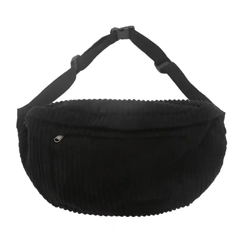 Japanese Brand Unisex Large Capacity Corduroy Chest Bags Size ONE SIZE - 4 Thumbnail