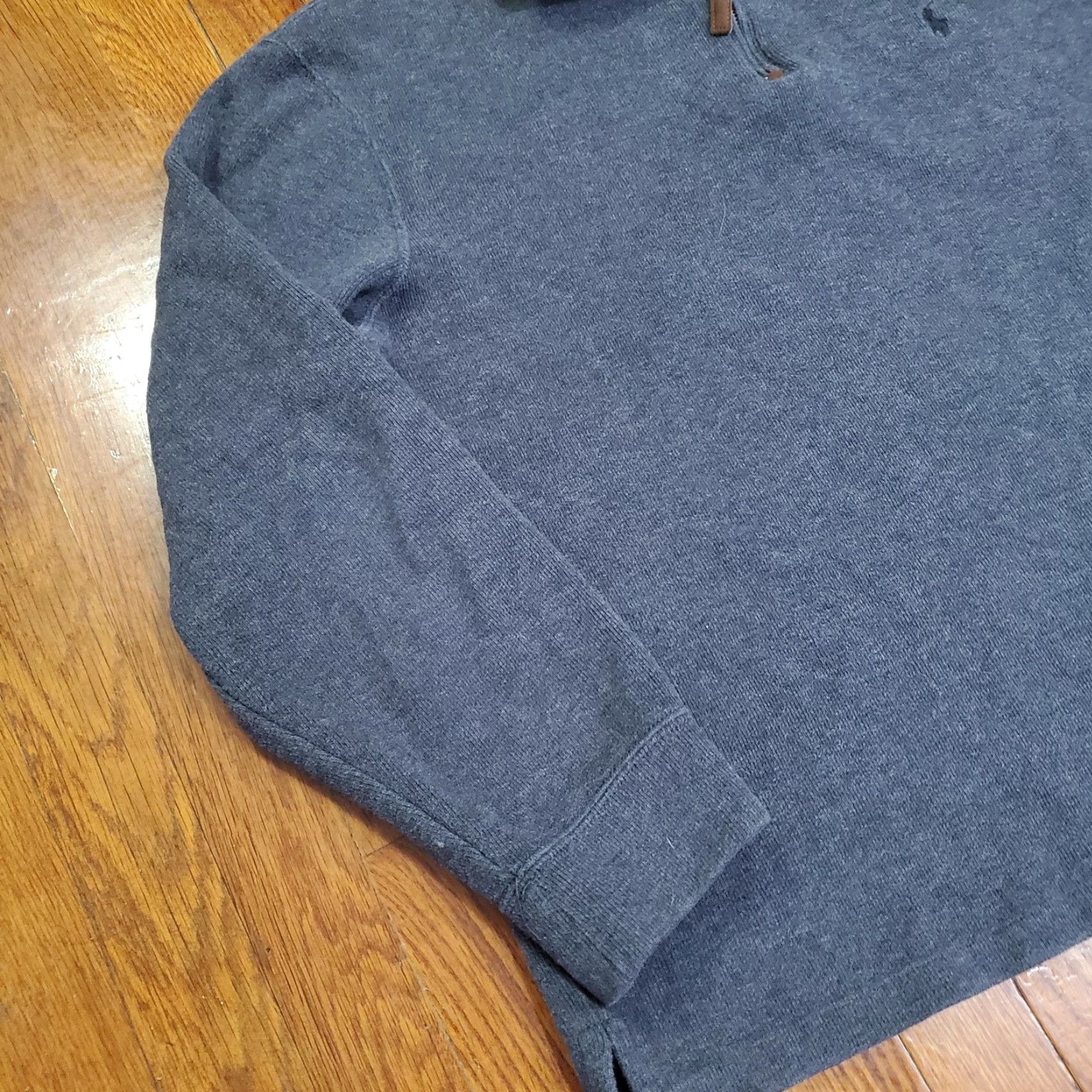 Polo Ralph Lauren Polo Ralph Lauren Sweater Mens XL Gray 1/4 Zip Mock Neck Cotton Pullover Knit Size US XL / EU 56 / 4 - 2 Thumbnail