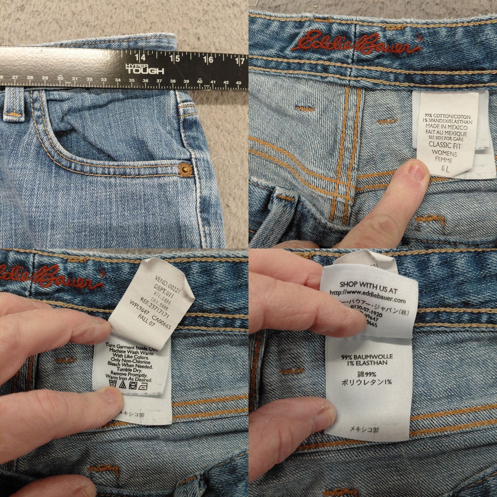Eddie Bauer Eddie Bauer Jeans Women’s Size 6 L Blue Classic Fit Straight Leg Medium Wash Shirt? Size 28" / US 6 / IT 42 - 8 Thumbnail