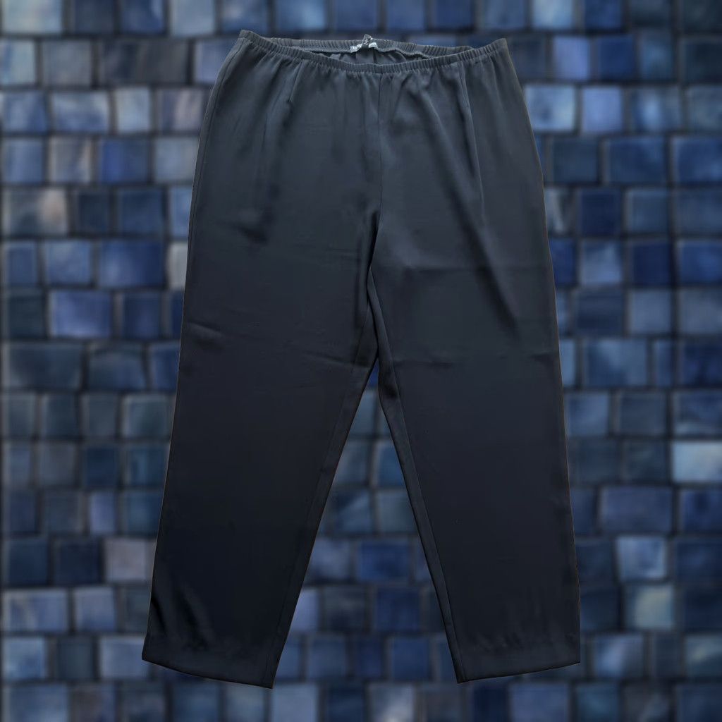 Eileen Fisher Eileen Fisher Pants Womens 1X Black High Rise Tapered Office Casual Trouser Size 40" / US 18 - 1 Thumbnail