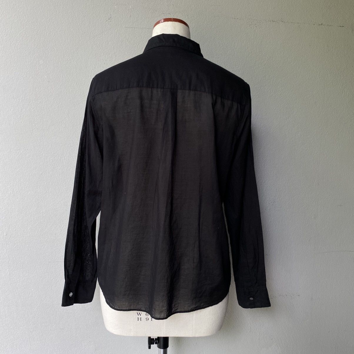 Issey Miyake × Japanese Brand Sunao kuwahara Sheer Black Long Sleeve Shirt Size M / US 6-8 / IT 42-44 - 12 Thumbnail