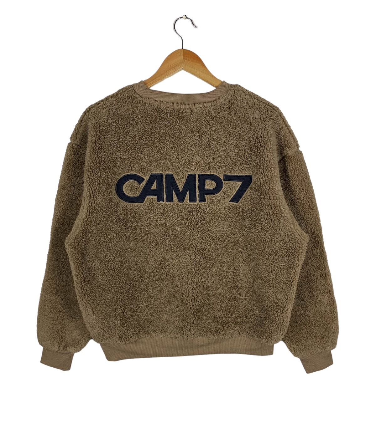 Japanese Brand Camp7 Big Logo Sherpa Sweatshirt Size US S / EU 44-46 / 1 - 1 Thumbnail