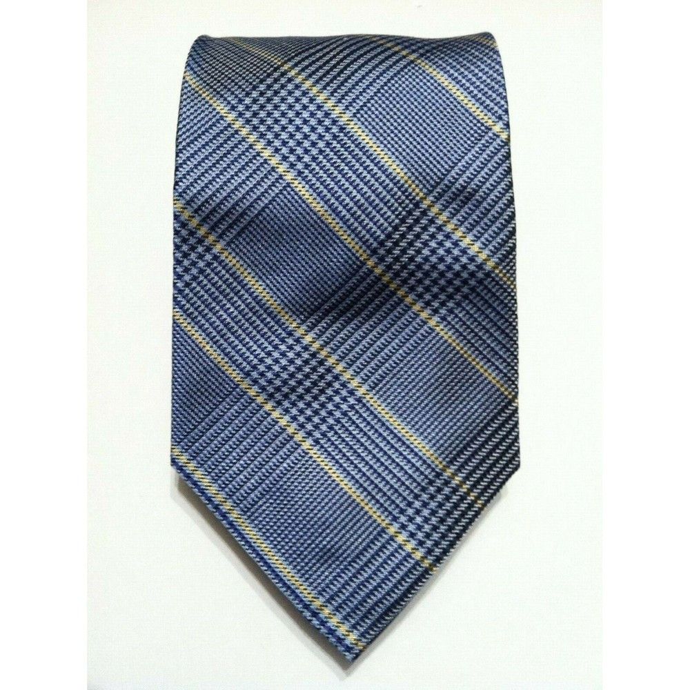 Nautica NWOT NAUTICA MENS NEW BLUE 100%SILK PLAID TIE WIDTH: 3 3/4" Size ONE SIZE - 1 Thumbnail